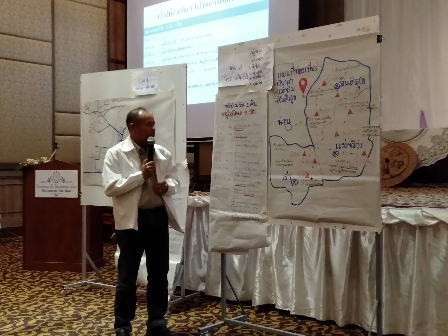 สพจ.น่าน ดำเนินกิจกรรมอบรมออกแบบเส้นทางท่องเที่ยวและวางแผนเชื่อมโยงเส้นทางการท่องเที่ยวแต่ละท้องถิ่น ระดับจังหวัด