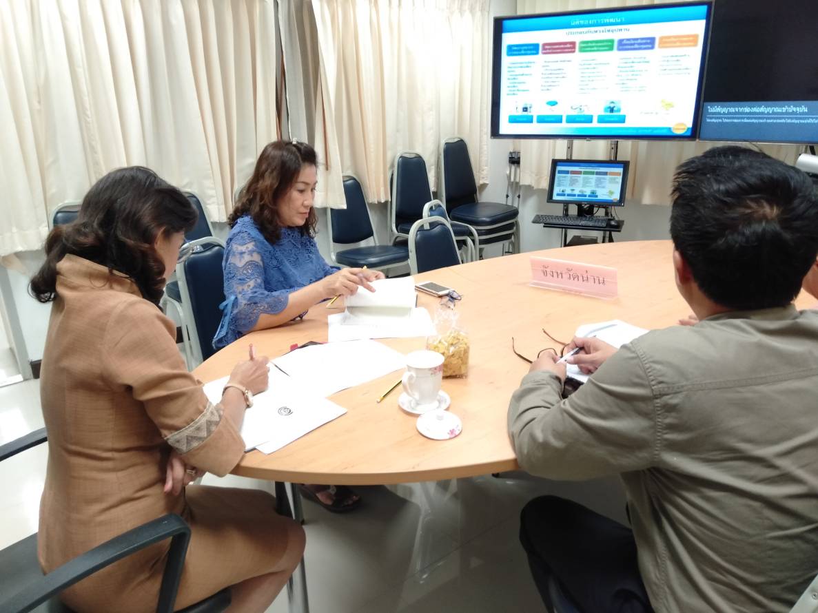 @น่าน : สพจ.น่าน รับฟังการประชุมกรมการพัฒนาชุมชน ครั้งที่ 9/2561 ผ่าน TV พช.