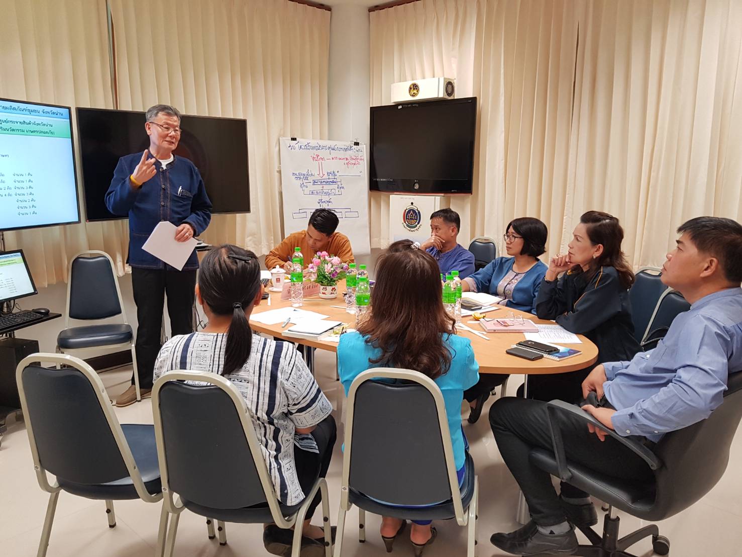 @น่าน : นายไพบูลย์  บูรณสันติ ผู้ตรวจราชการกรมการพัฒนาชุมชน ติดตามการดำเนินงาน และให้แนวคิดการดำเนินงานศูนย์กระจายสินค้า จ.น่าน