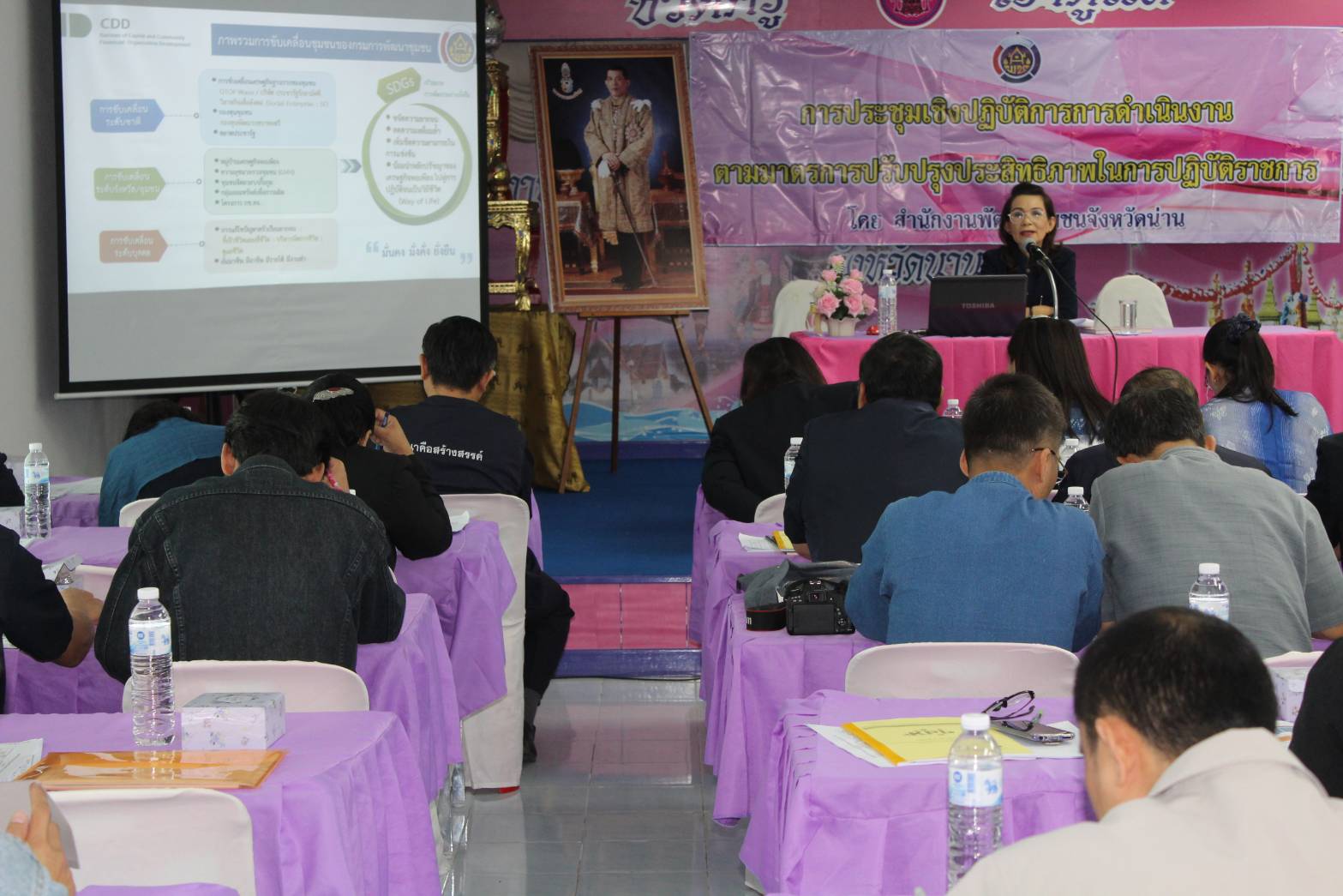 @น่าน : ประชุมเจ้าหน้าที่พัฒนาชุมชนตามมาตรการปรับปรุงประสิทธิภาพในการปฏิบัติราชการ”