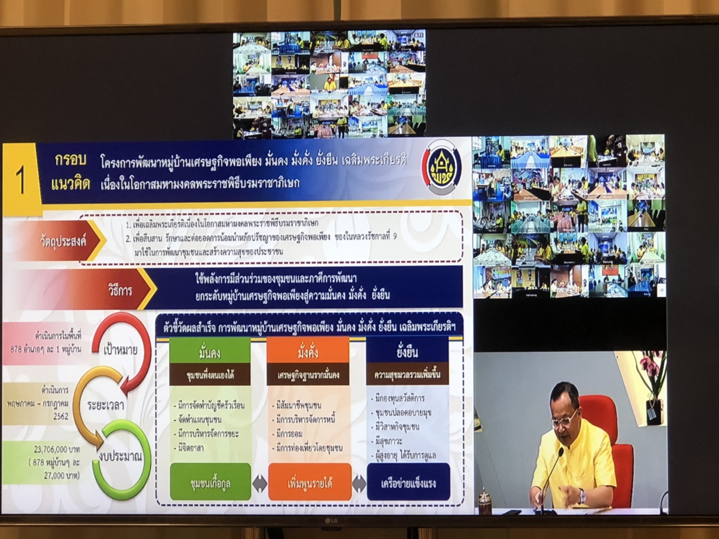 @น่าน :  รับฟังการประชุมสร้างความเข้าใจโครงการพัฒนาหมู่บ้านเศรษฐกิจพอเพียง มั่นคง มั่งคั่ง ยั่งยืน เฉลิมพระเกียรติฯ