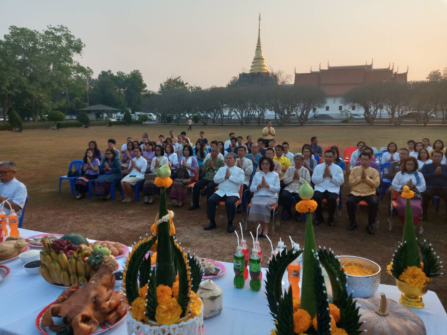 @น่าน : เจ้าหน้าที่ พช.น่าน ร่วมพิธีบวงสรวงเจ้าสุริยะพงษ์ผริตเดช