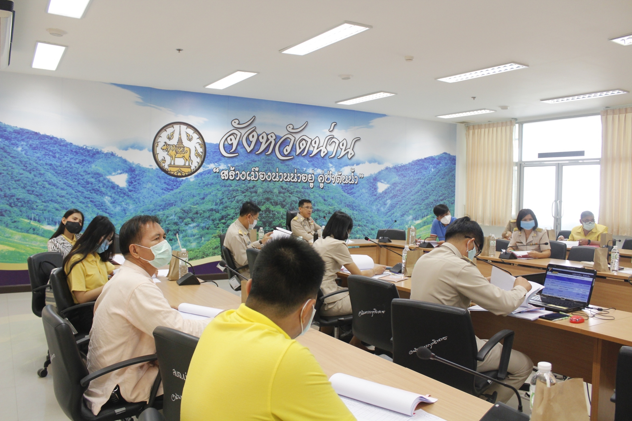 @น่าน : ประชุมคณะกรรมการประสานและขับเคลื่อนนโยบาย สานพลังประชารัฐประจำจังหวัดน่าน (คสป.น่าน) ครั้งที่ 1 /2563