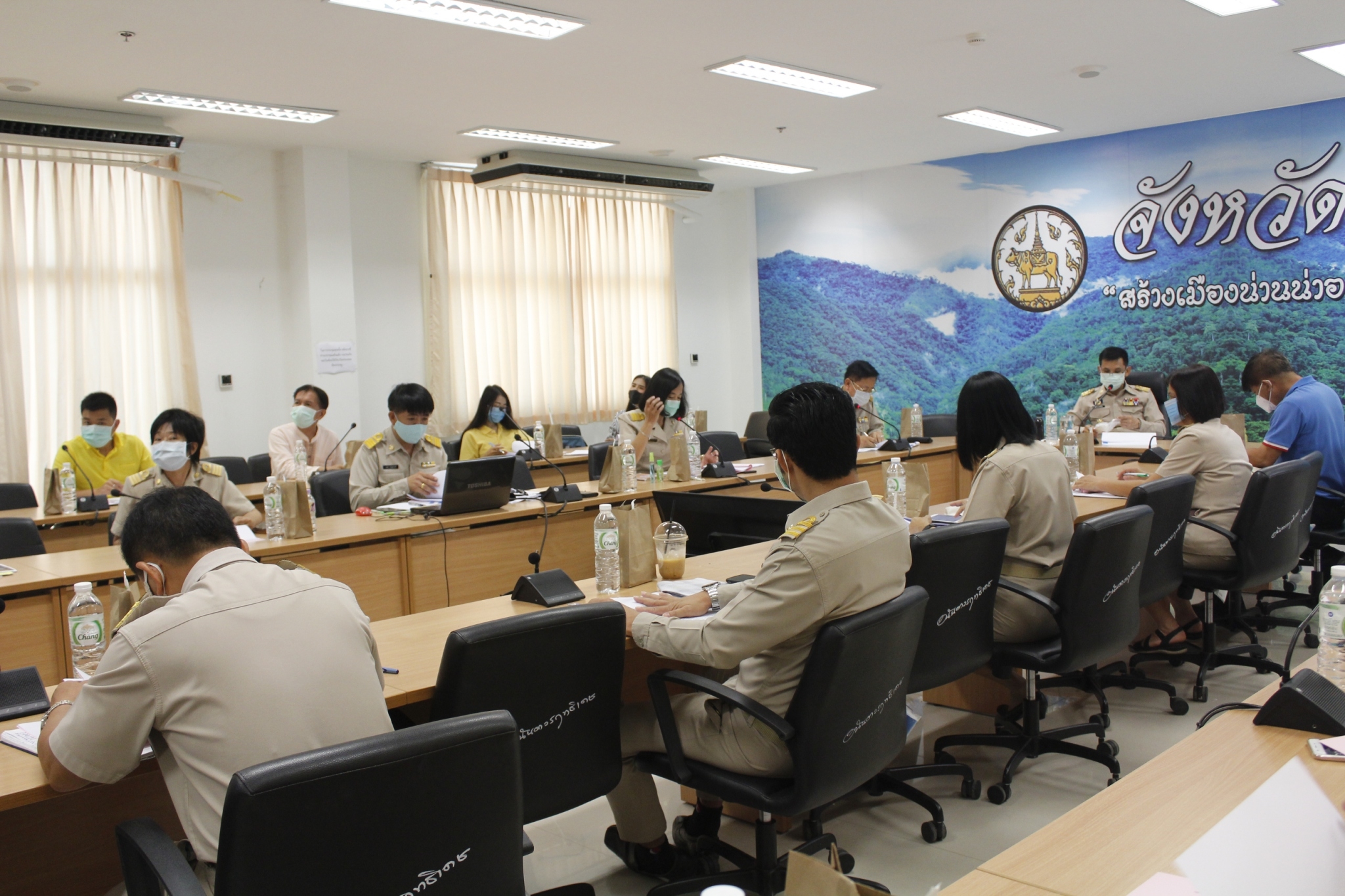 @น่าน : ประชุมคณะกรรมการประสานและขับเคลื่อนนโยบาย สานพลังประชารัฐประจำจังหวัดน่าน (คสป.น่าน) ครั้งที่ 1 /2563