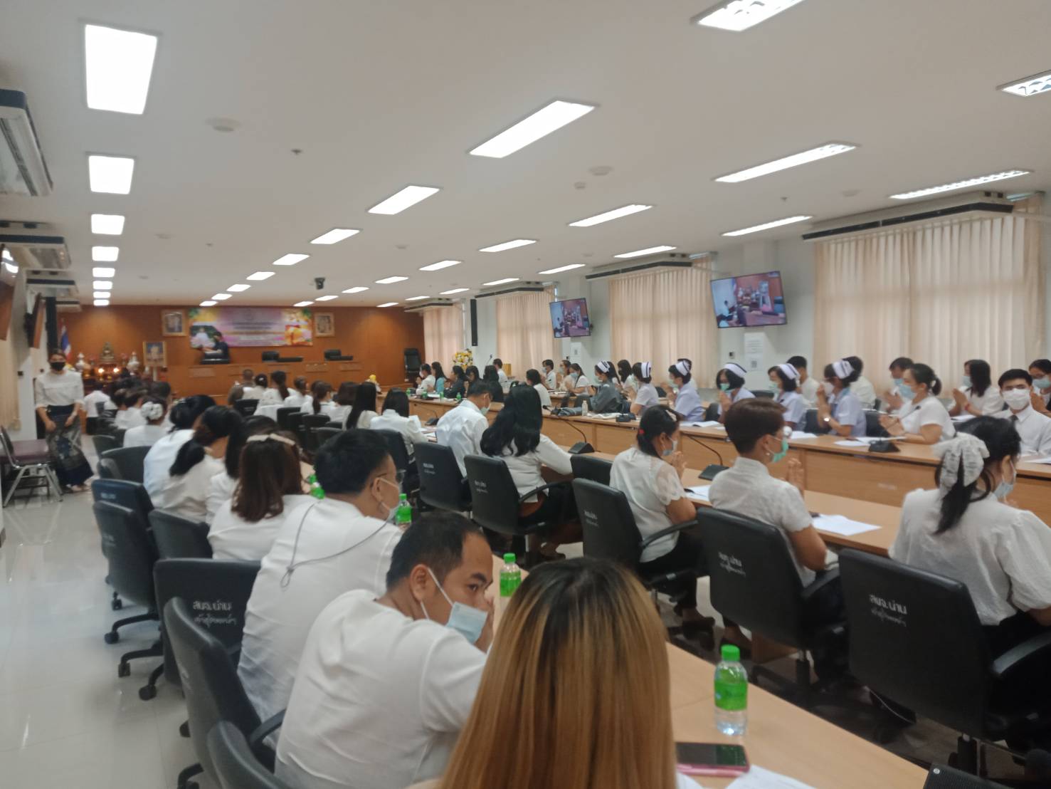 น่าน : พช.น่านร่วมกิจกรรมส่งเสริมคุณธรรมจริยธรรม เพื่อเพิ่มประสิทธิภาพในการปฏิบัติงานของบุคลากร   