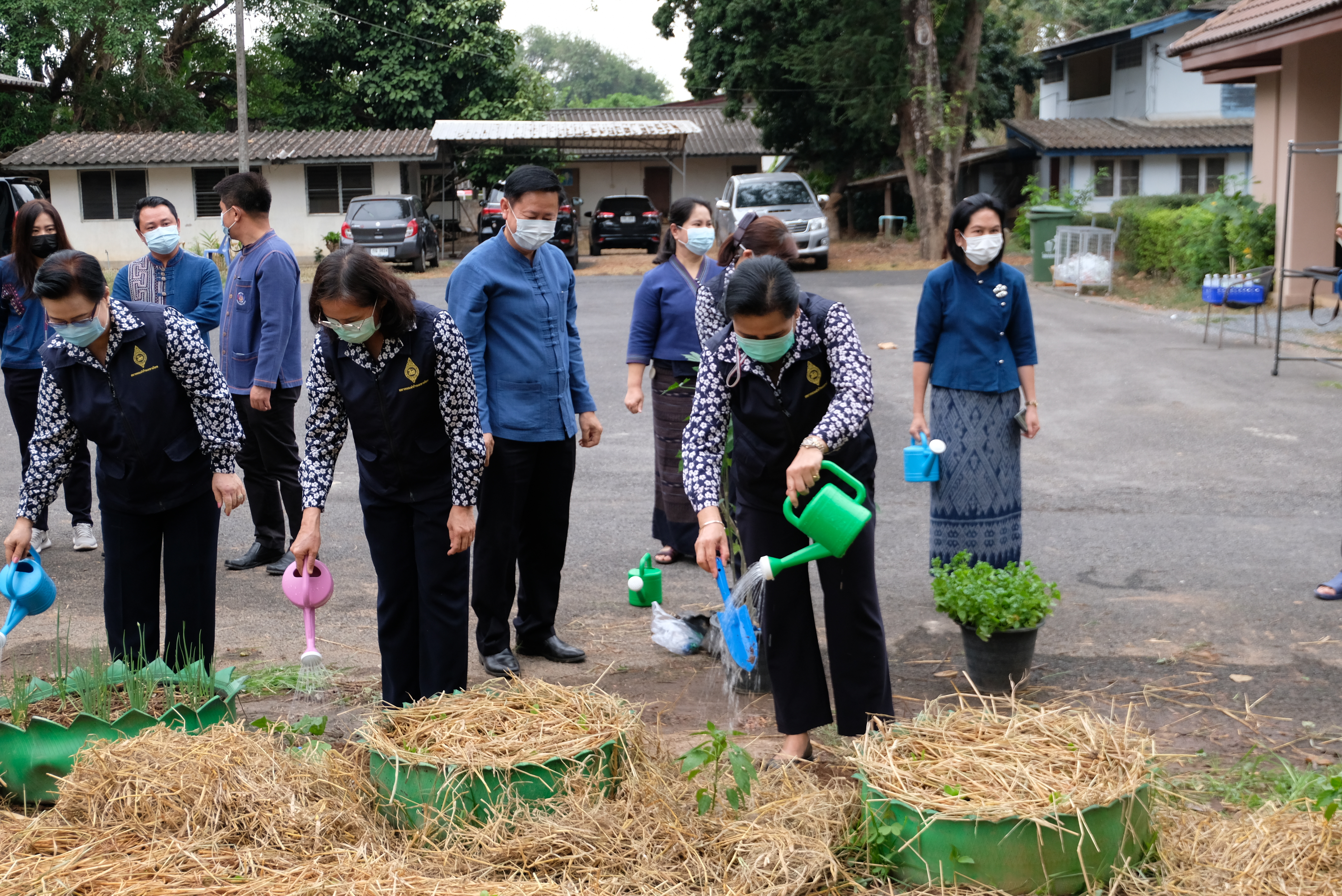 ผู้ว่าราชการจังหวัดน่านพร้อมนายกเหล่ากาชาดจังหวัดน่าน ร่วมกิจกรรมปลูกผักสวนครัว สร้างความมั่นคงทางอาหาร