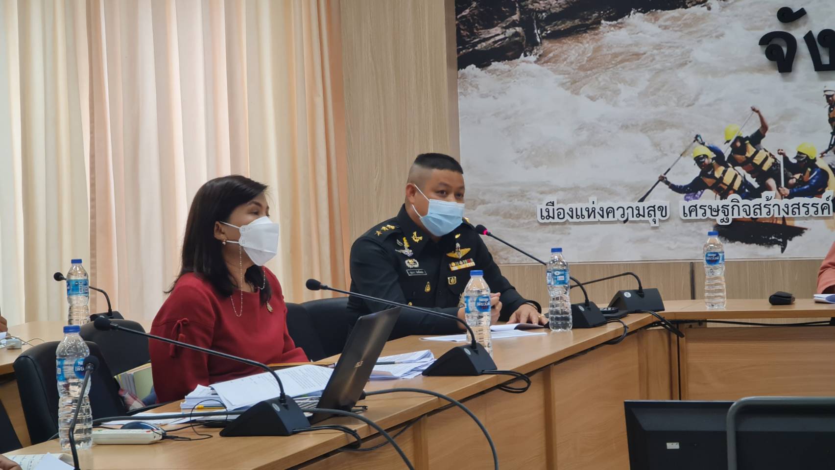 พัฒนาชุมชนจังหวัดน่าน@ ประชุมติดตามความก้าวหน้าพื้นที่ต้นแบบการพัฒนาคุณภาพชีวิตามหลักทฤษฎีใหม่ ประยุกต์สู่ “โคก หนอง นา โมเดล” พัฒนาชุมชนน่าน