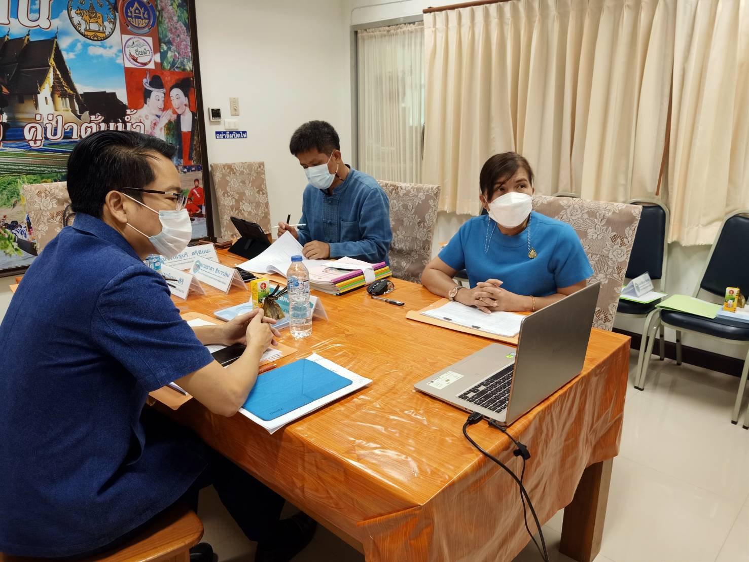 สำนักงานพัฒนาชุมชนจังหวัดน่าน ดำเนินงานตามระบบมาตรฐานการพัฒนาชุมชน (มชช.) ปี 2564 ผ่านระบบ Google meet