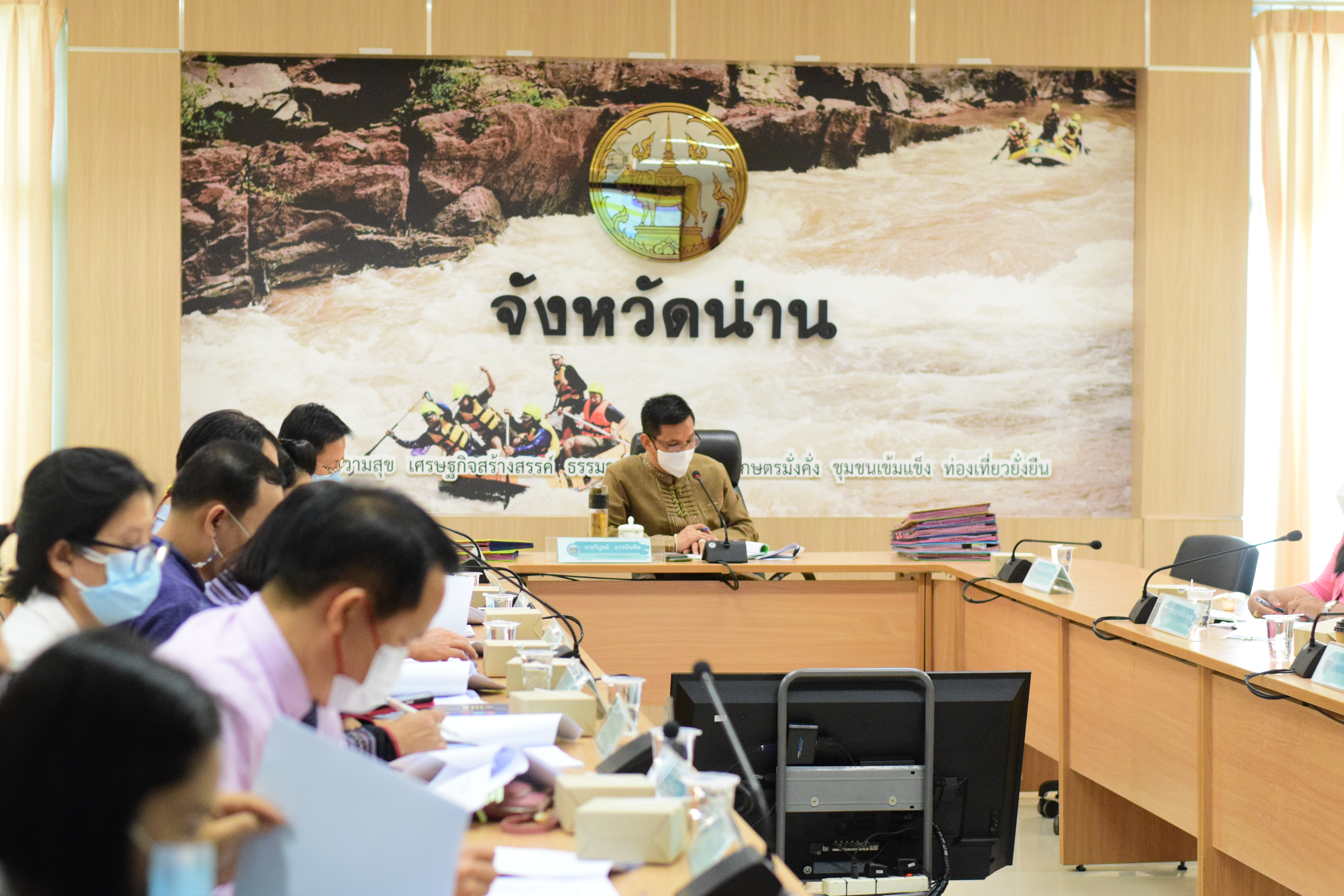 @ที่นี่เมืองน่าน@ พช.น่าน ประชุมคณะทำงานบริหารการจัดเก็บข้อมูลเพื่อการพัฒนาชุมชนจังหวัดน่าน ประจำปี 2564 ครั้งที่ 2/2564