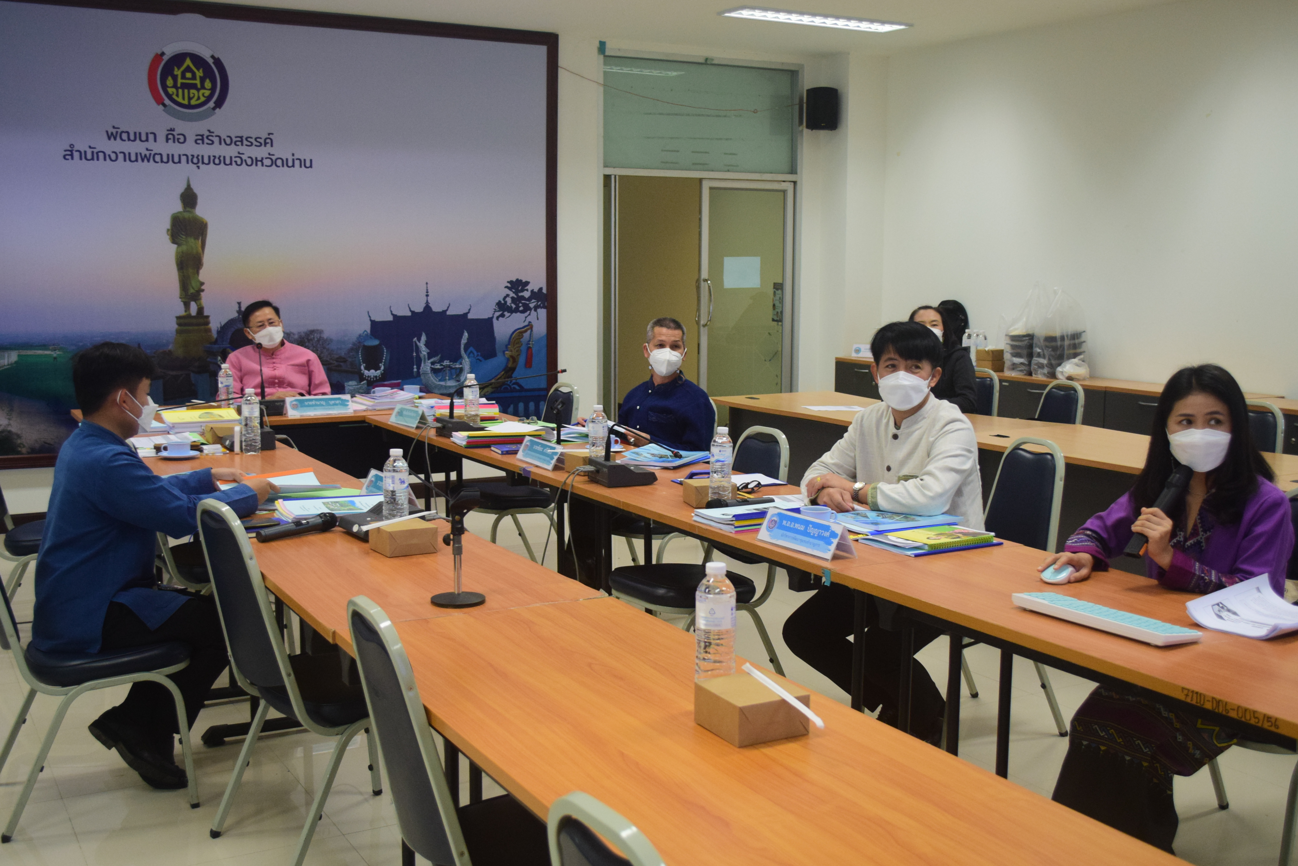 @ที่นี่เมืองน่าน@ พช.น่าน นำเสนอผลการดำเนินงานสารสนเทศตำบลต้นแบบเพื่อพัฒนาคุณภาพชีวิต ประจำปี 2565