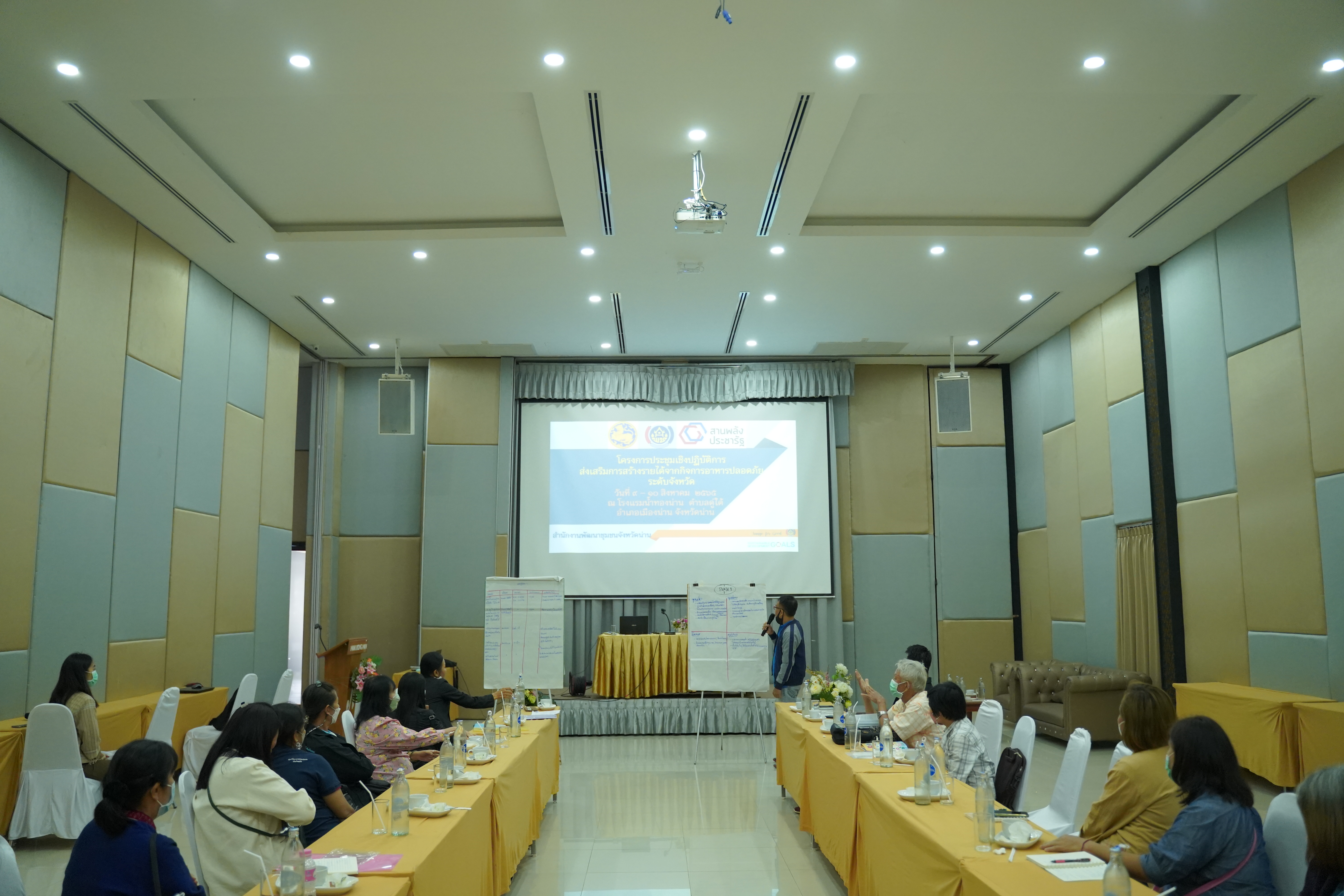 พช.น่าน ประชุมเชิงปฏิบัติการส่งเสริมการสร้างรายได้จากกิจการอาหารปลอดภัยระดับจังหวัด