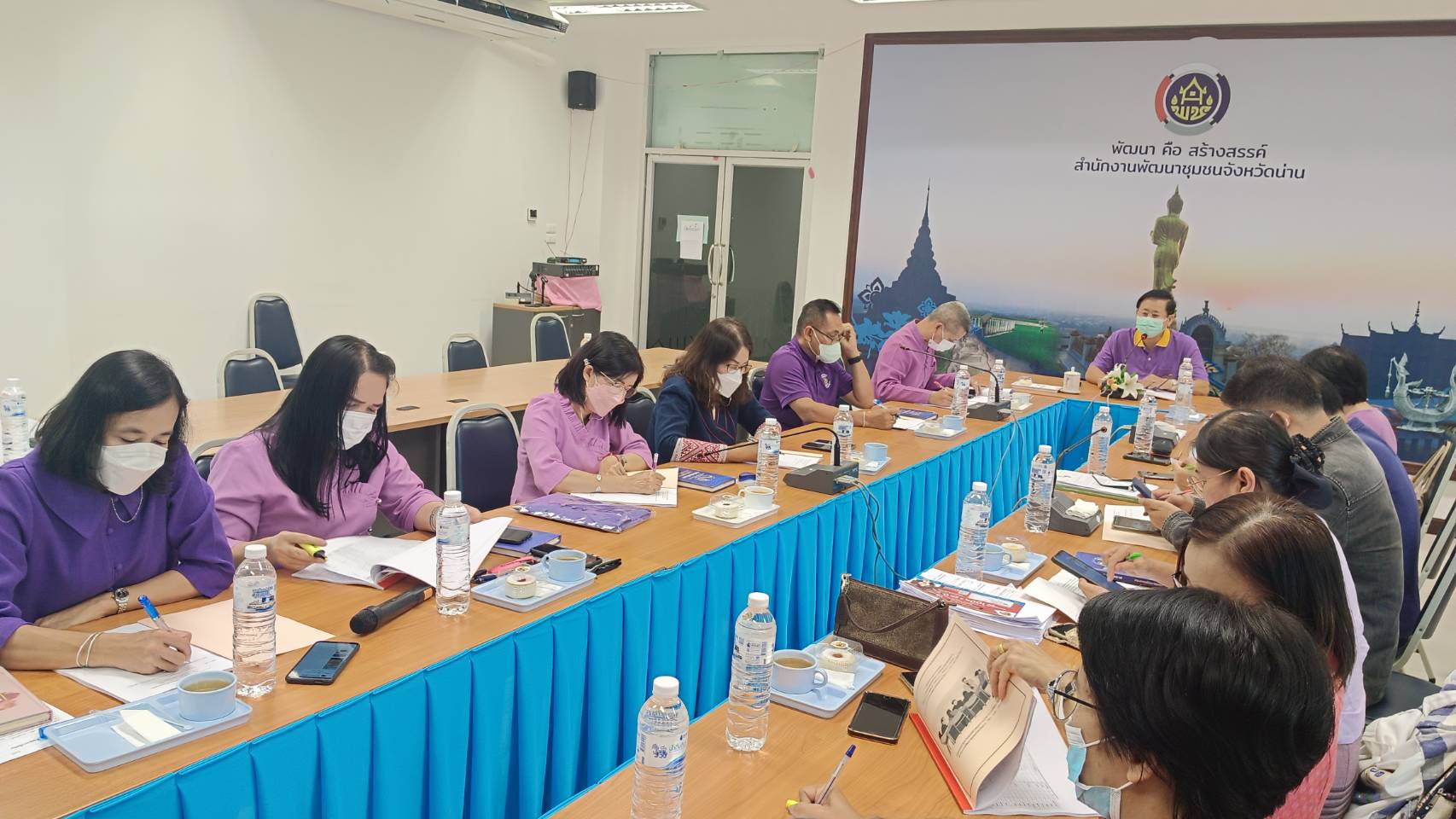 พช.น่าน ประชุมพัฒนาการอำเภอ ผู้อำนวยการกลุ่มงาน และนักวิชาการพัฒนาชุมชนจังหวัด ครั้งที่ 10/2565