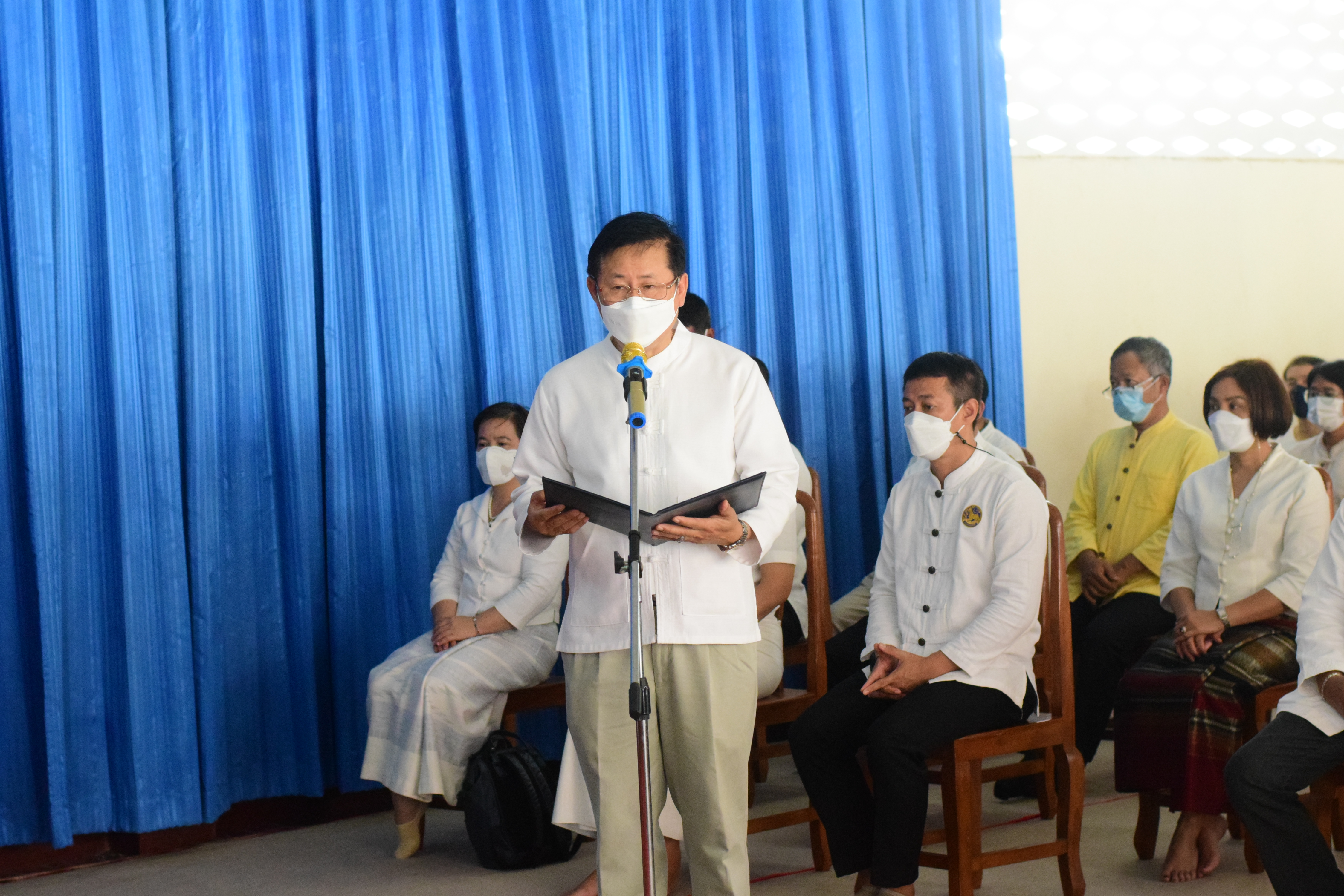 จังหวัดน่าน จัดพิธีทอดผ้าป่าสมทบกองทุนพัฒนาคุณภาพชีวิต สร้างความมั่นคงในที่อยู่อาศัย “ซ่อมบ้าน สร้างสุข แก้จนคนน่าน”
