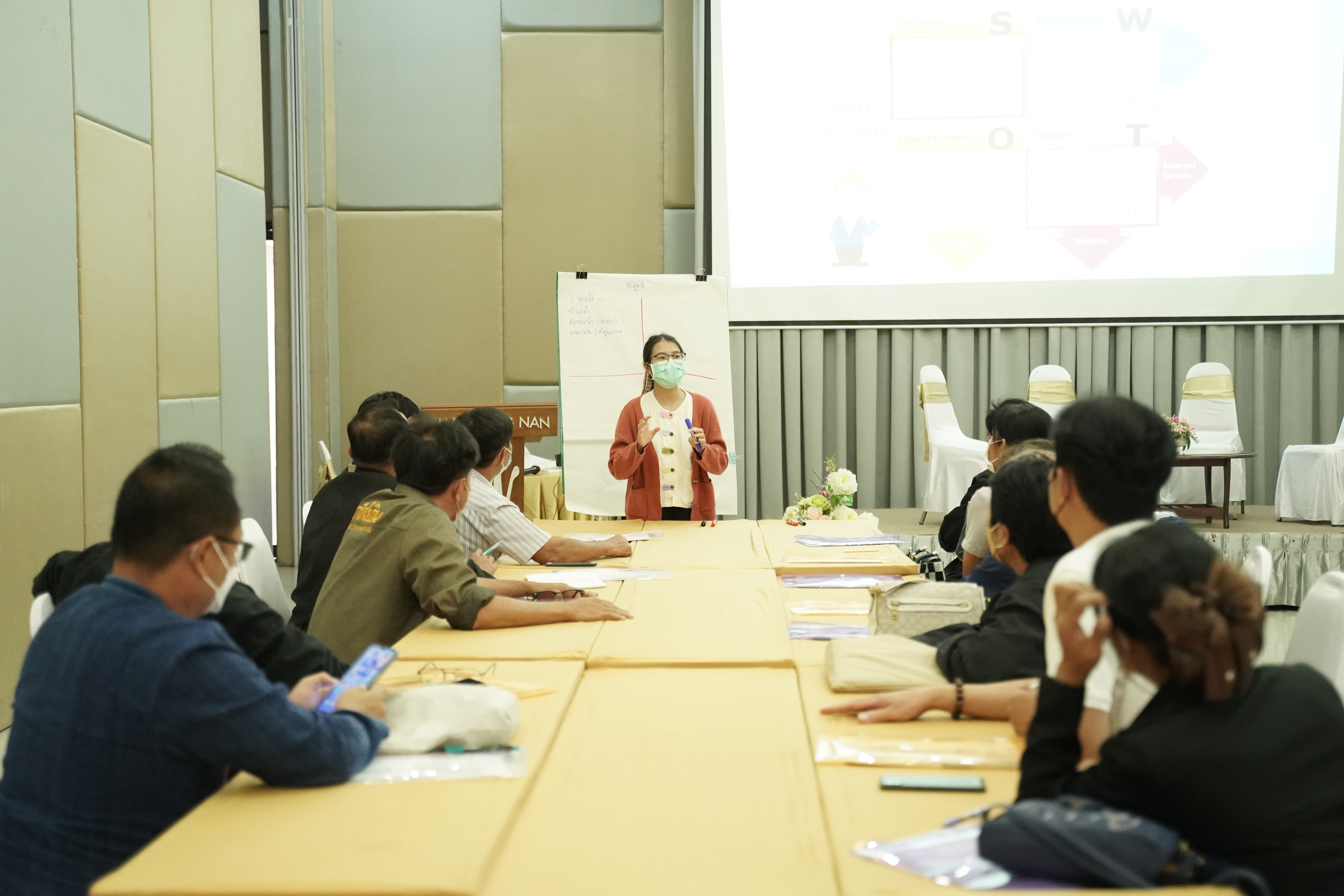 พช.น่าน ประชุมเชิงปฏิบัติการคณะกรรมการบริหารตลาด ผู้บริหารจัดการตลาด และเจ้าหน้าที่พัฒนาชุมชนอำเภอ กิจกรรมส่งเสริมและพัฒนาช่องทางการตลาด ตลาดนัดคนไทยยิ้มได้