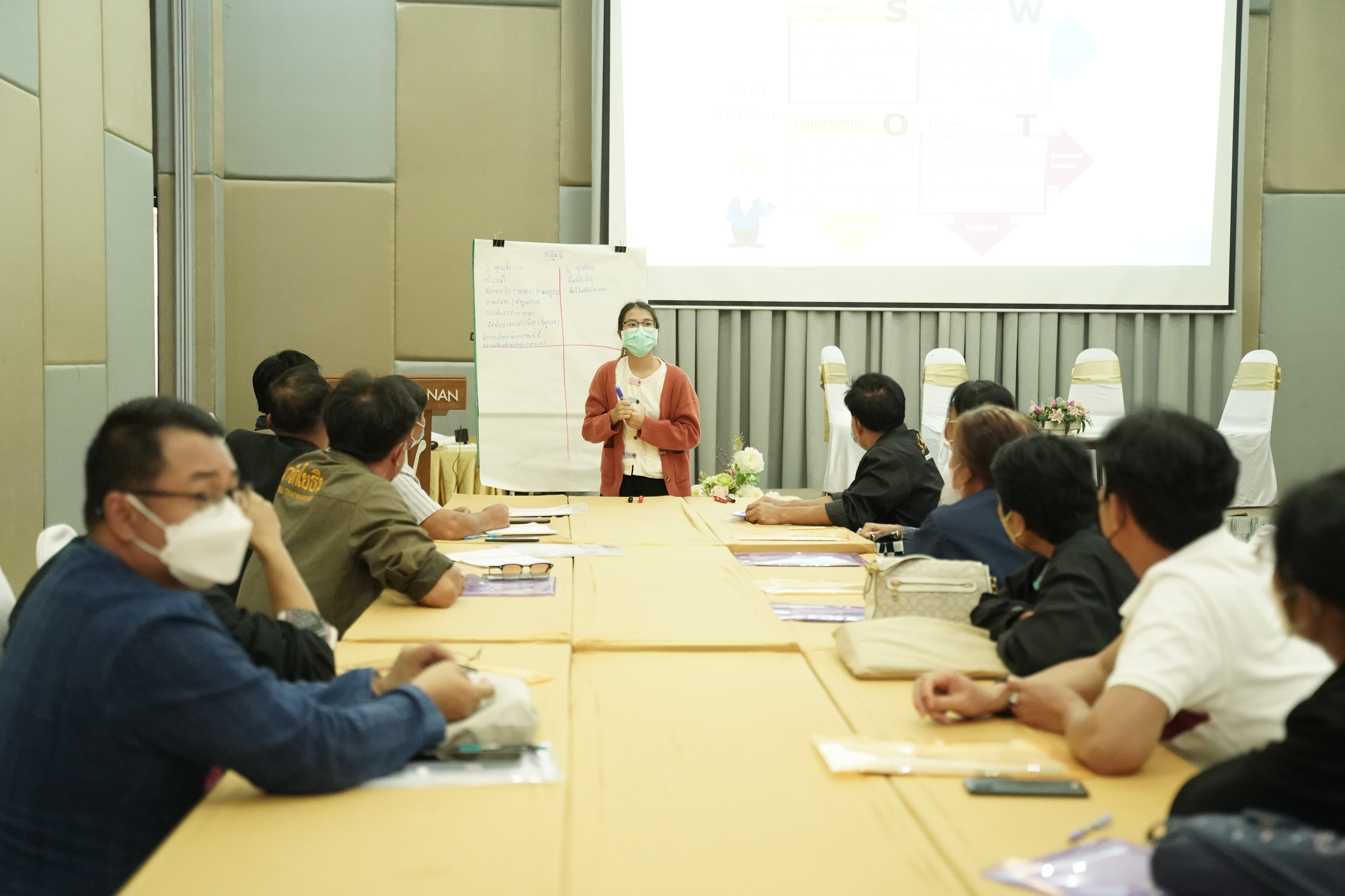 พช.น่าน ประชุมเชิงปฏิบัติการคณะกรรมการบริหารตลาด ผู้บริหารจัดการตลาด และเจ้าหน้าที่พัฒนาชุมชนอำเภอ กิจกรรมส่งเสริมและพัฒนาช่องทางการตลาด ตลาดนัดคนไทยยิ้มได้