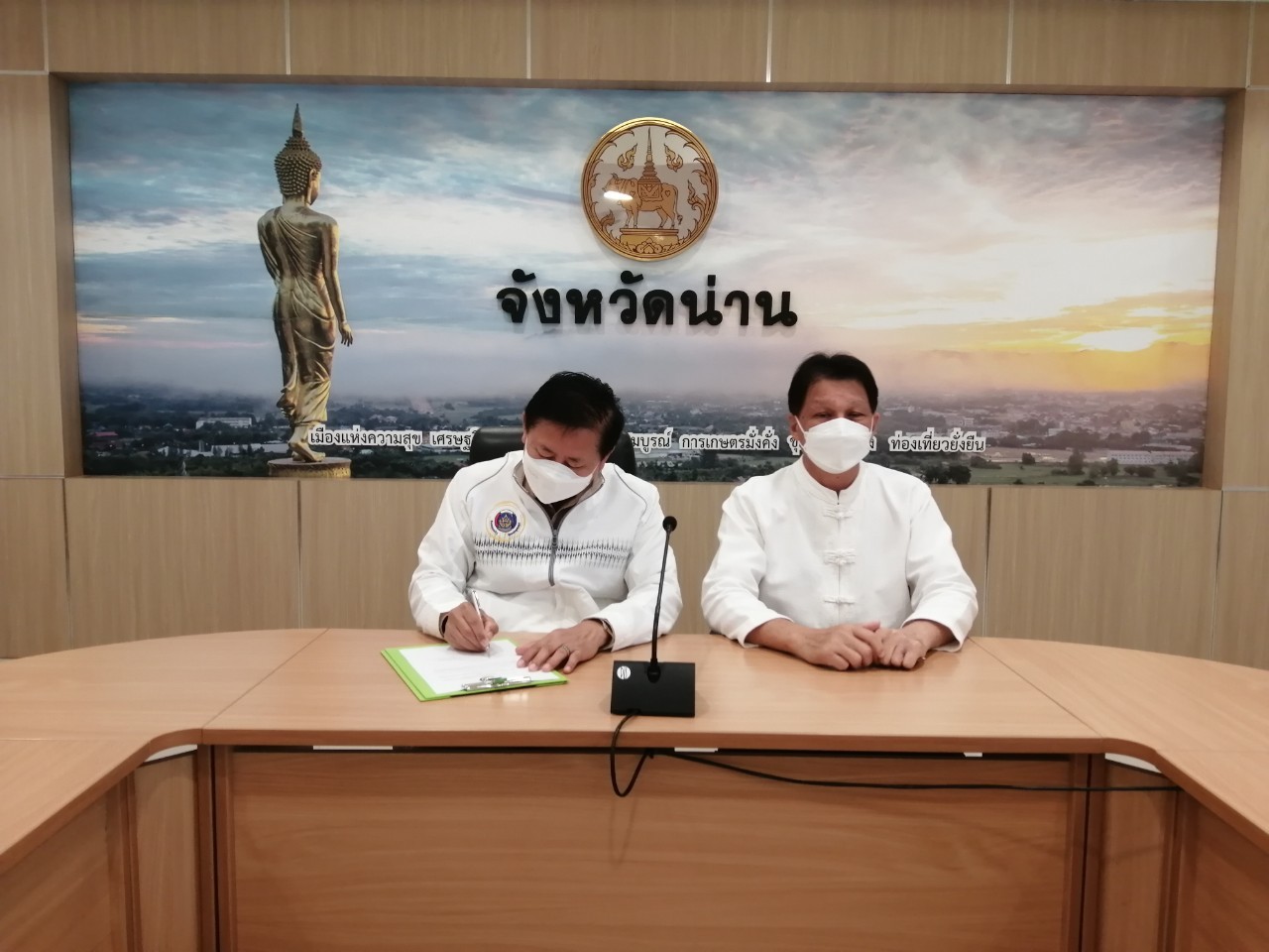 พช.น่าน ประกาศเจตนารมณ์ในการต่อต้านการทุจริต กรมการพัฒนาชุมชน ประจำปีงบประมาณ พ.ศ.2566