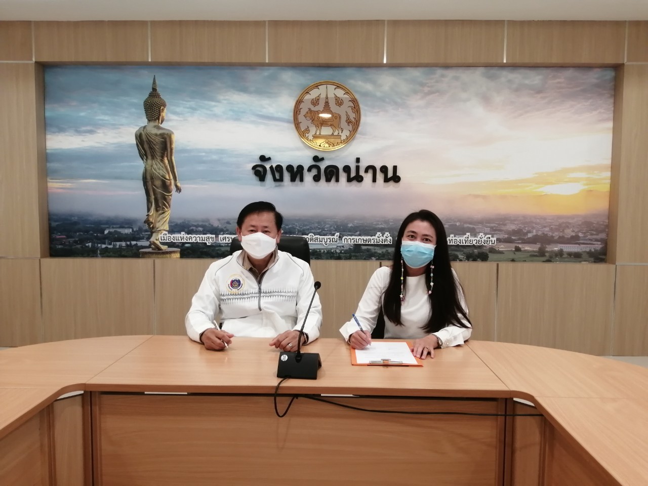 พช.น่าน ประกาศเจตนารมณ์ในการต่อต้านการทุจริต กรมการพัฒนาชุมชน ประจำปีงบประมาณ พ.ศ.2566