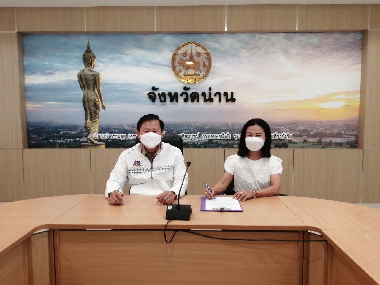 พช.น่าน ประกาศเจตนารมณ์ในการต่อต้านการทุจริต กรมการพัฒนาชุมชน ประจำปีงบประมาณ พ.ศ.2566