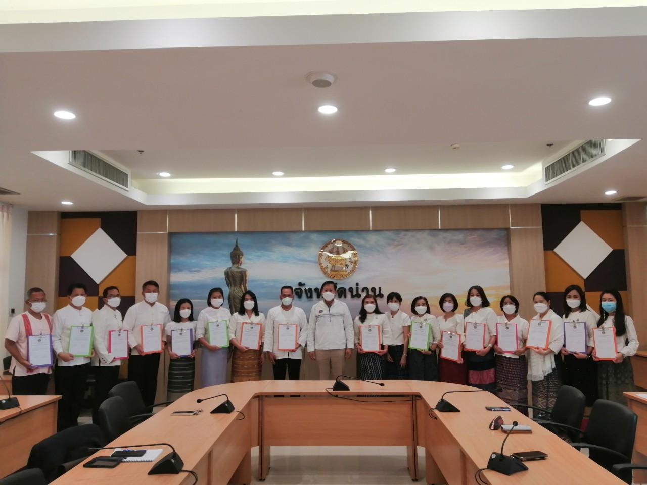 พช.น่าน ประกาศเจตนารมณ์ในการต่อต้านการทุจริต กรมการพัฒนาชุมชน ประจำปีงบประมาณ พ.ศ.2566