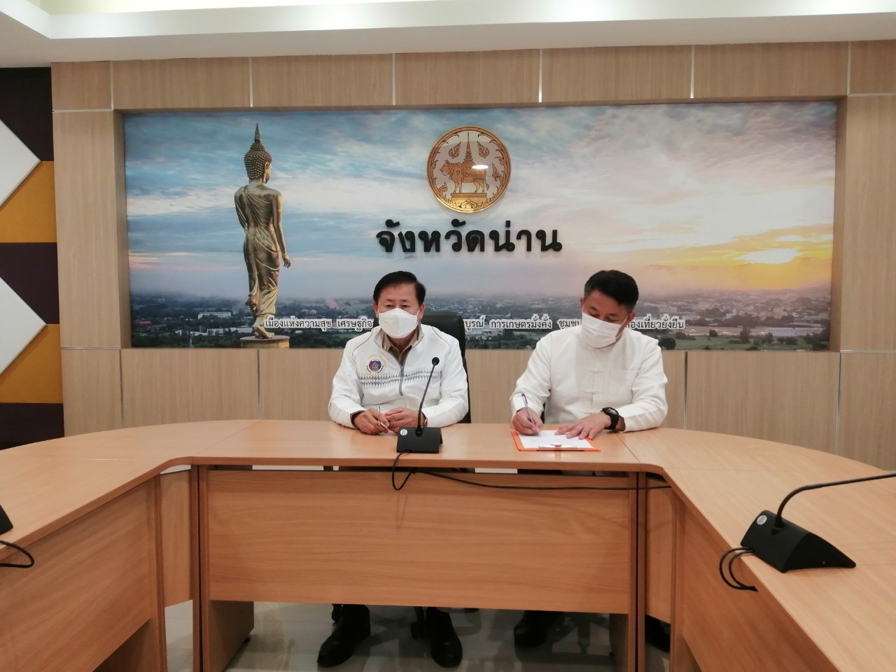 พช.น่าน ประกาศเจตนารมณ์ในการต่อต้านการทุจริต กรมการพัฒนาชุมชน ประจำปีงบประมาณ พ.ศ.2566