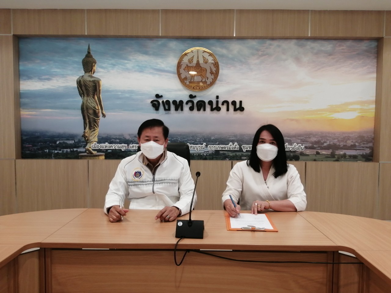 พช.น่าน ประกาศเจตนารมณ์ในการต่อต้านการทุจริต กรมการพัฒนาชุมชน ประจำปีงบประมาณ พ.ศ.2566