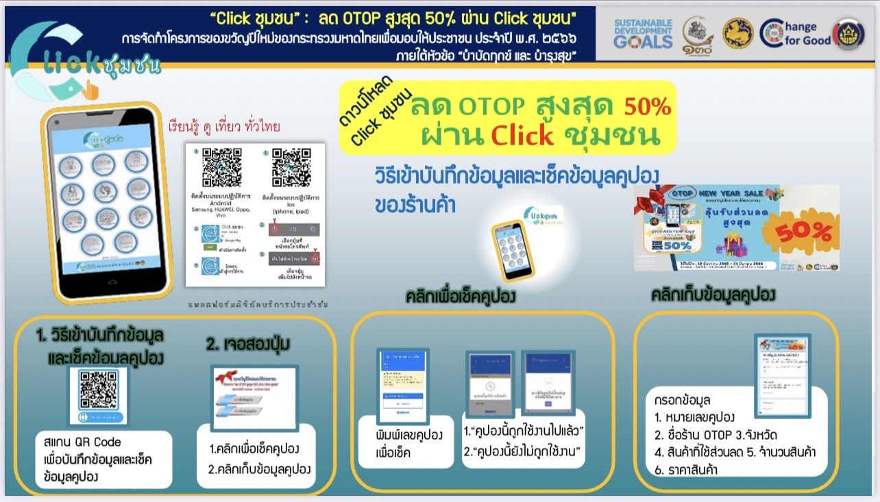 โครงการ “ลด OTOP สูดสุด 50% ผ่าน Click ชุมชน”
