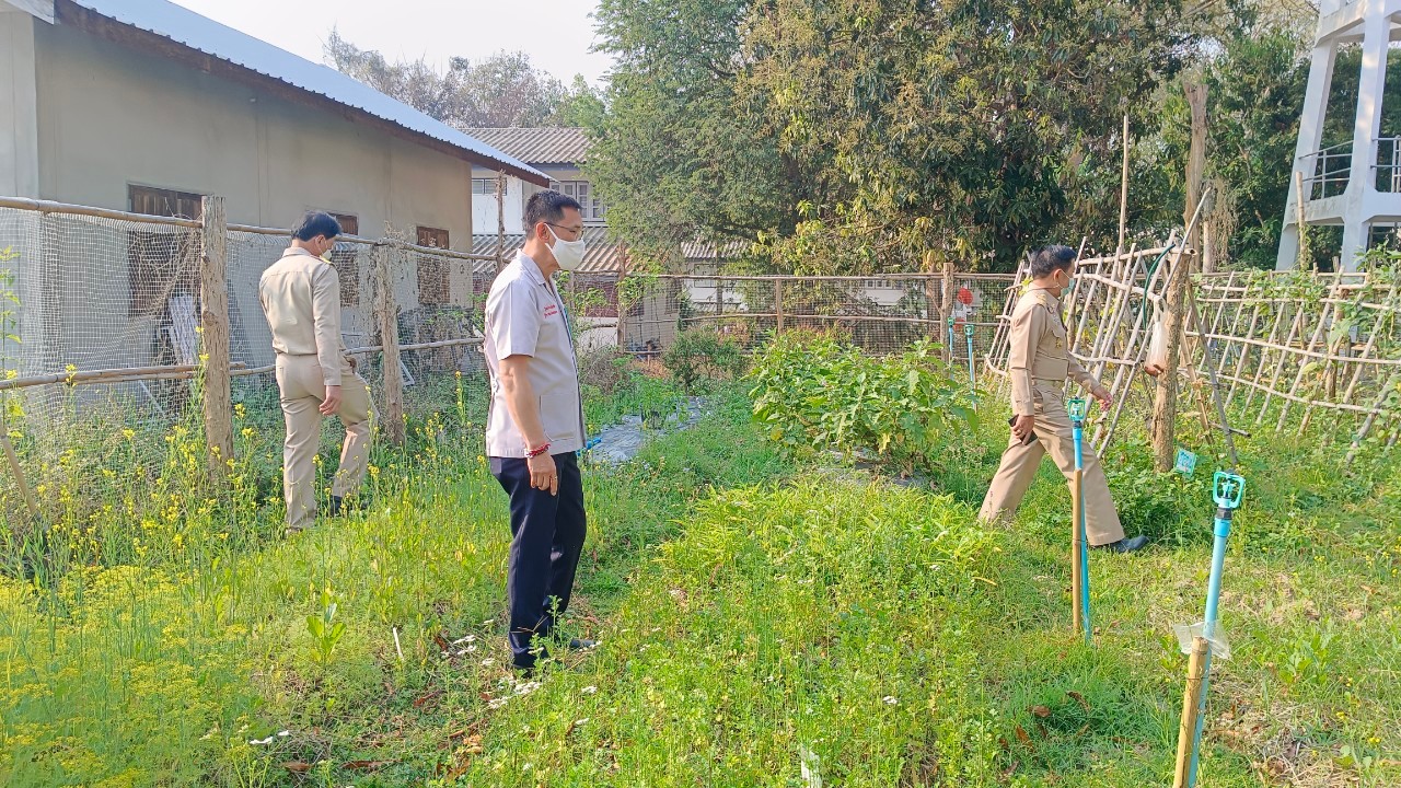 พช.น่าน : ผู้ว่าราชการจังหวัดน่าน เยี่ยมแปลงปลูกผักสวนครัวเพื่อสร้างความมั่นคงทางอาหารอำเภอสันติสุข จังหวัดน่าน