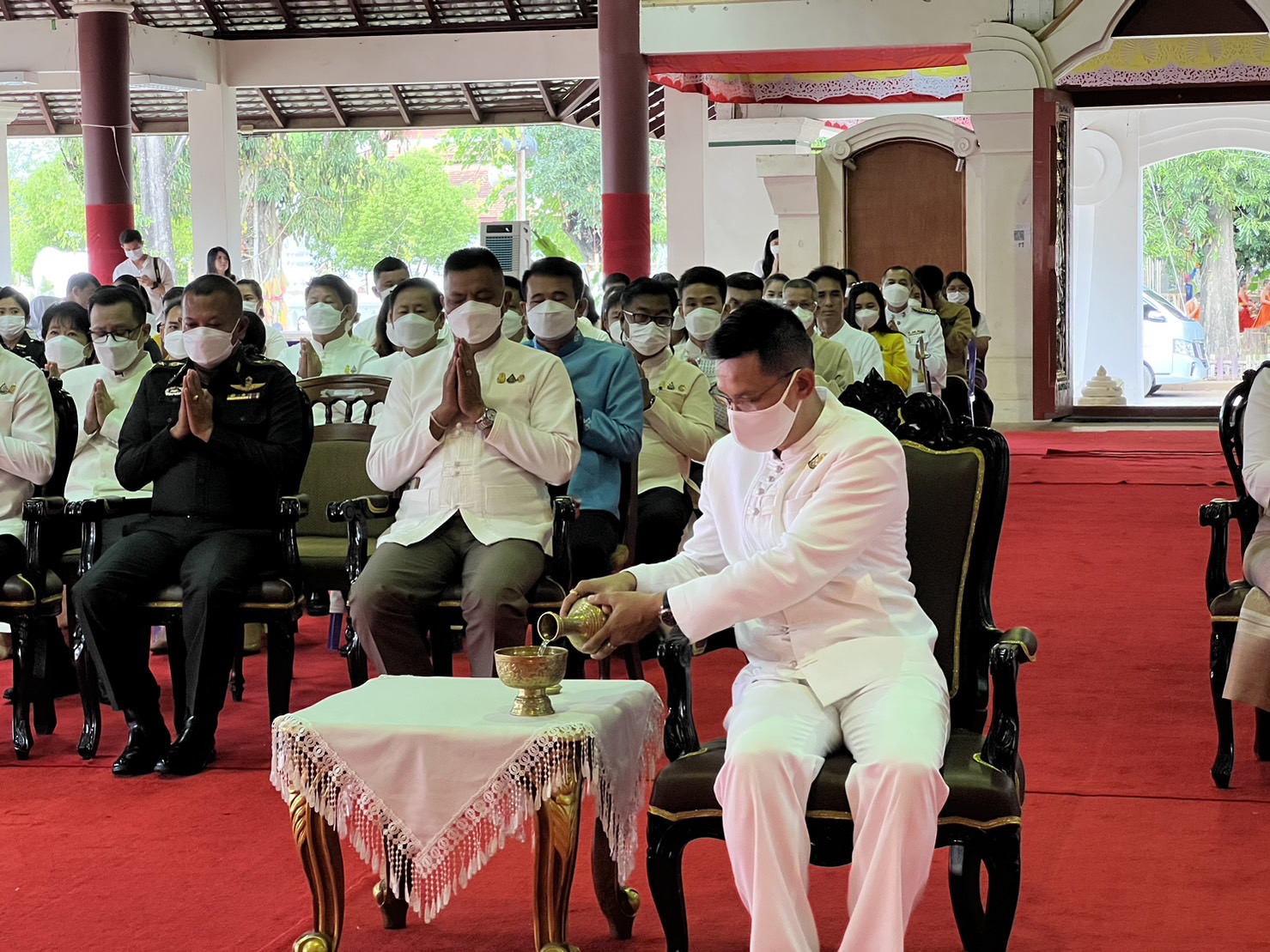 #พช.น่าน# ร่วมพิธีทำบุญตักบาตรถวายพระกุศล  เนื่องในงานฉลองพระชนมายุ 8 รอบ สมเด็จพระอริยวงศาคตญาน สมเด็จพระสังฆราช สกลมหาสังฆปริณายก