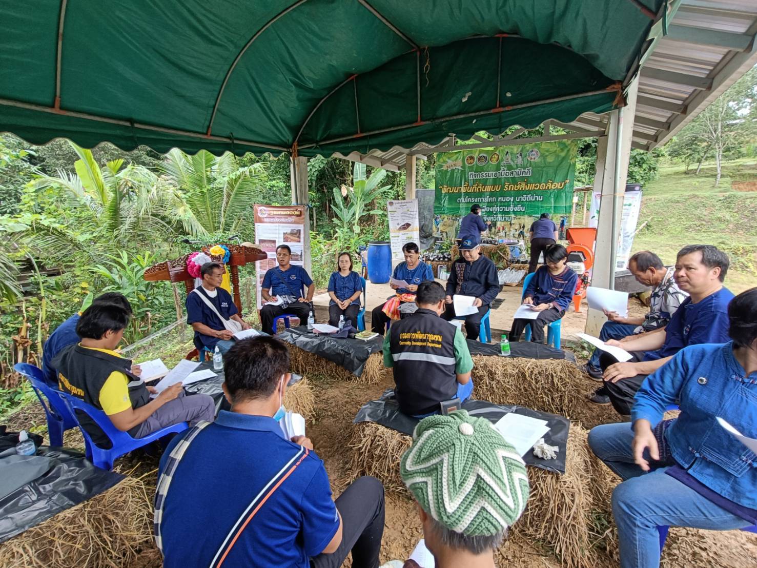 📣พช.น่าน : จัดกิจกรรมเอามื้อสามัคคี “พัฒนาพื้นที่ต้นแบบ รักษ์สิ่งแวดล้อม” ตามโครงการโคก หนอง นา วิถีน่าน พอเพียงสู่ความยั่งยืน ครั้งที่ 5/2566 พื้นที่ตำบลบ่อแก้ว อำเภอนาหมื่น จังหวัดน่าน