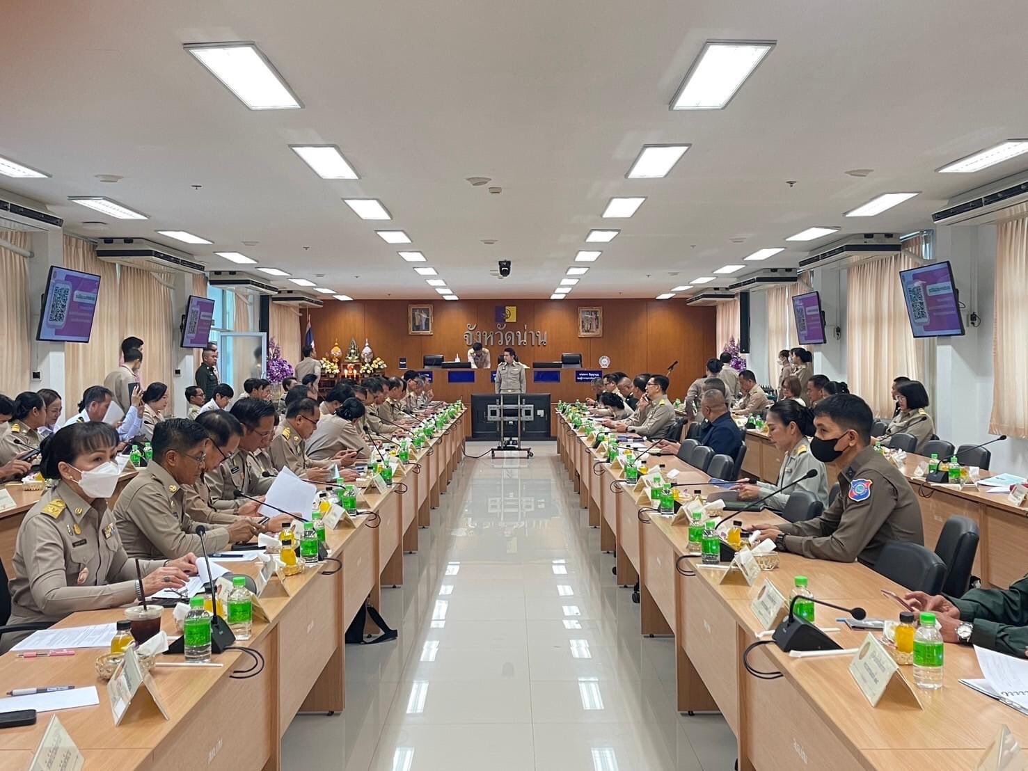 พช.น่าน ร่วมประชุมคณะกรมการจังหวัด และหัวหน้าส่วนราชการจังหวัดน่าน เดือนกุมภาพันธ์ 2567 เพื่อขับเคลื่อนการพัฒนาจังหวัดน่าน และแนะนำตัวเนื่องจากย้ายมาดำรงตำแหน่งใหม่