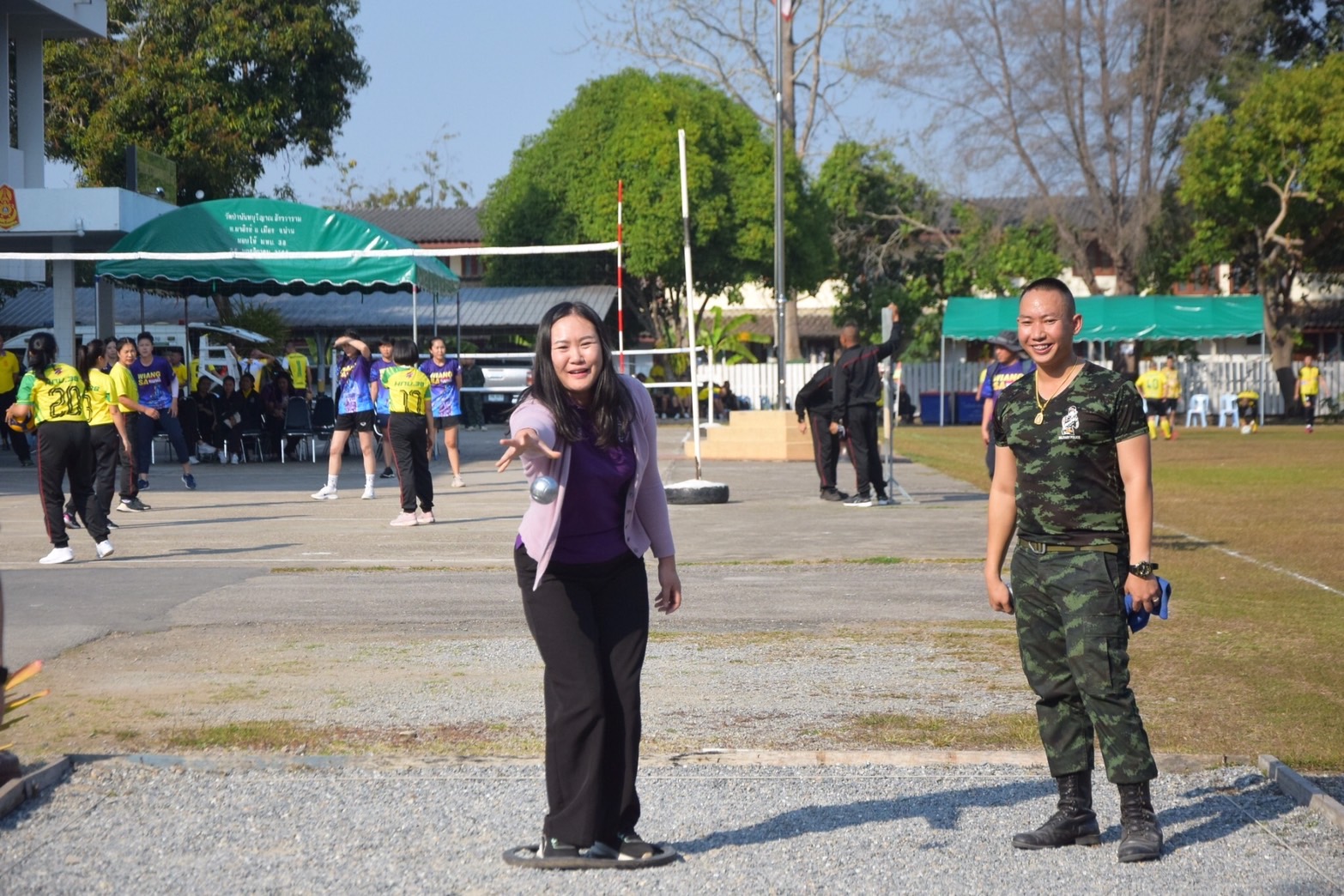 พช.น่าน   ร่วมการแข่งขันกีฬาเชื่อมความสัมพันธ์ระหว่างหน่วยงานราชการ ประเภทเปตอง