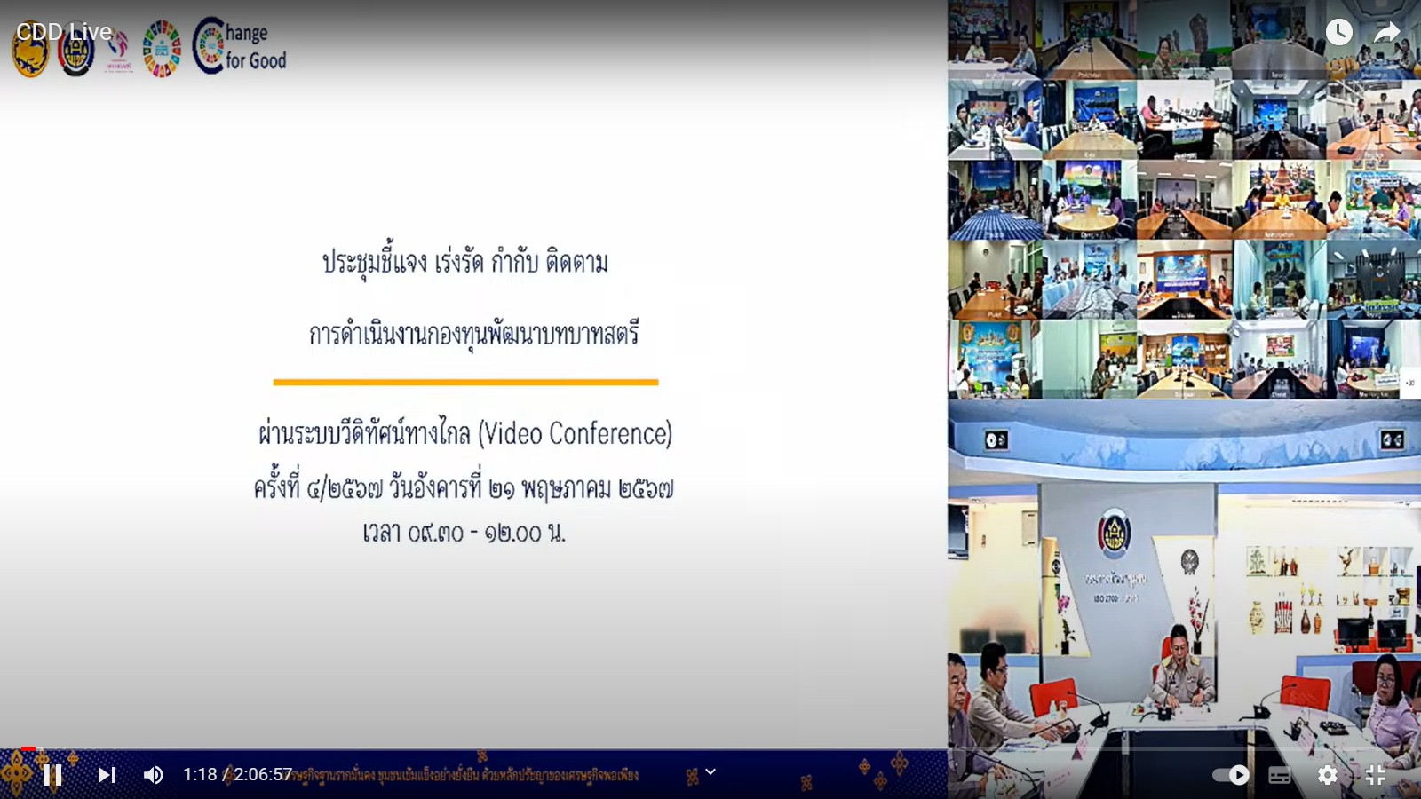 พช.น่าน ร่วมประชุมเร่งรัด กำกับ ติดตามการดำเนินงานกองทุนพัฒนาบทบาทสตรี ครั้งที่ 4/2567 ผ่านระบบวีดิทัศน์ทางไกล (Video Conference)