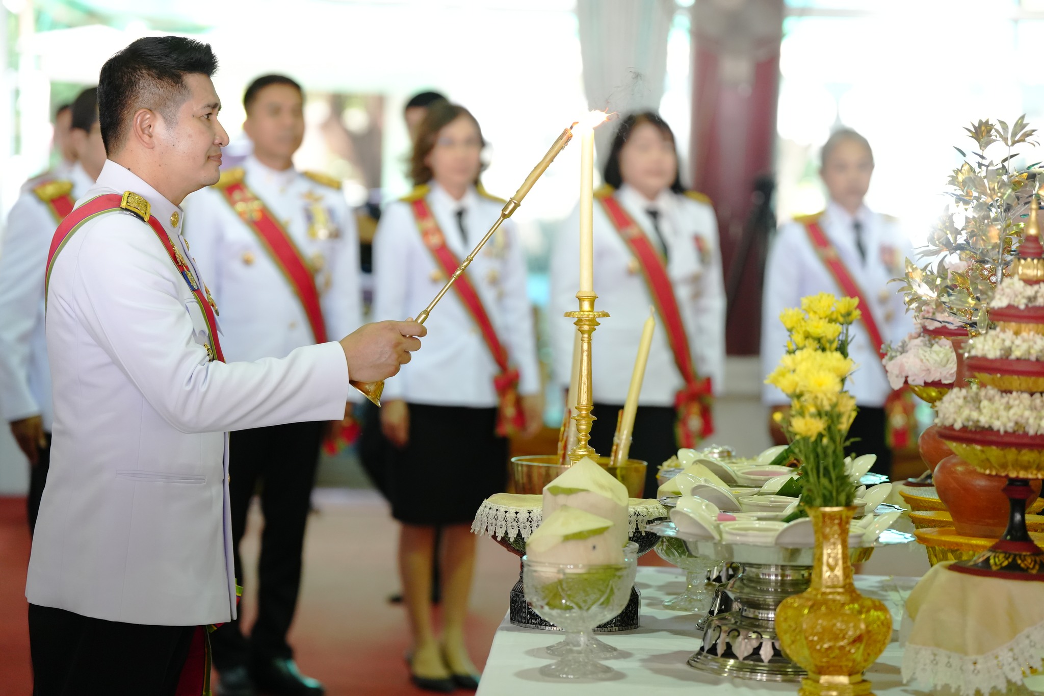 #สร้างสรรค์ชุมชน คนพช.น่าน# ร่วมประกอบพิธีเวียนเทียนสมโภชน้ำพระพุทธมนต์ศักดิ์สิทธิ์ เนื่องในโอกาสพระราชพิธีมหามงคลเฉลิมพระชนมพรรษา พระบาทสมเด็จพระเจ้าอยู่หัว 6 รอบ 28 กรกฎาคม 2567