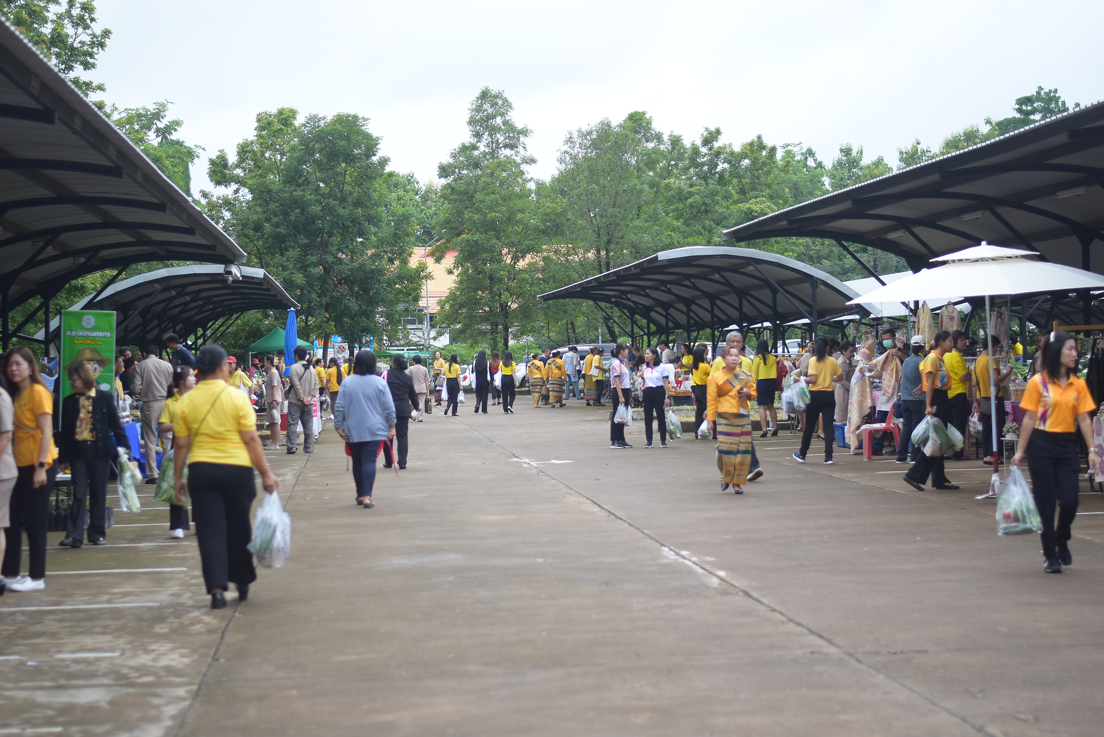 (#)สร้างสรรค์ชุมชน คนพช.น่าน(#) ผู้ว่าฯ น่าน เปิดงาน “กาดม่วนเมือง ศาลากลาง” เสริมเศรษฐกิจฐานราก ช่วยเหลือเกษตรกรและผู้ประกอบการในชุมชน