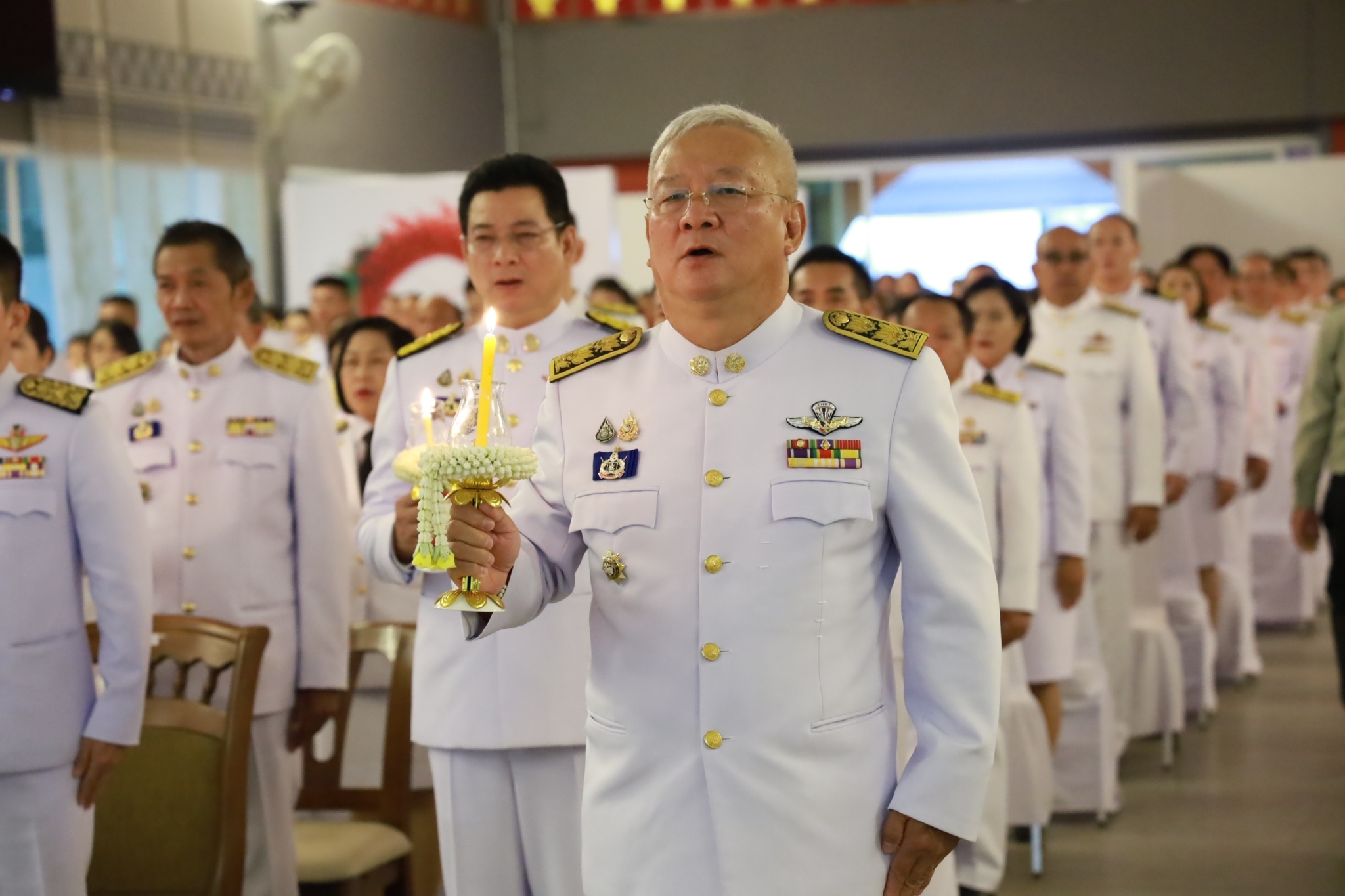 (#)สร้างสรรค์ชุมชน คนพช.น่าน(#) พช.น่าน ร่วมพิธีถวายเครื่องราชสักการะ และพิธีจุดเทียนถวายพระพรชัยมงคล เนื่องในโอกาส เฉลิมพระชนมพรรษาพระบาทสมเด็จพระเจ้าอยู่หัว