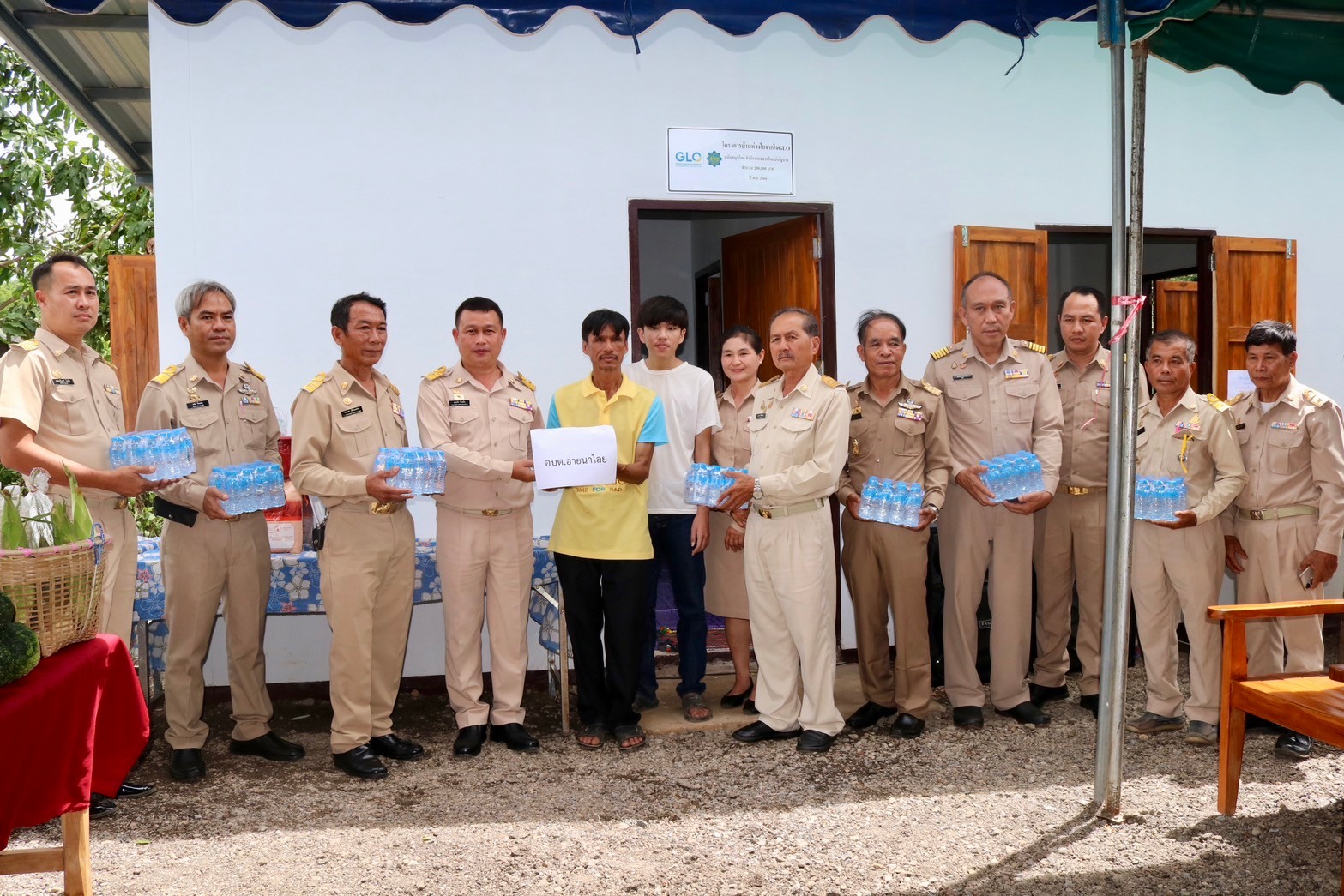 (#)สร้างสรรค์ชุมชน คนพช.น่าน(#) พช.น่าน จัดพิธีมอบบ้านโครงการบ้านห่วงใยจากใจสำนักงานสลากกินแบ่งรัฐบาล (GLO) ประจำปี 2566