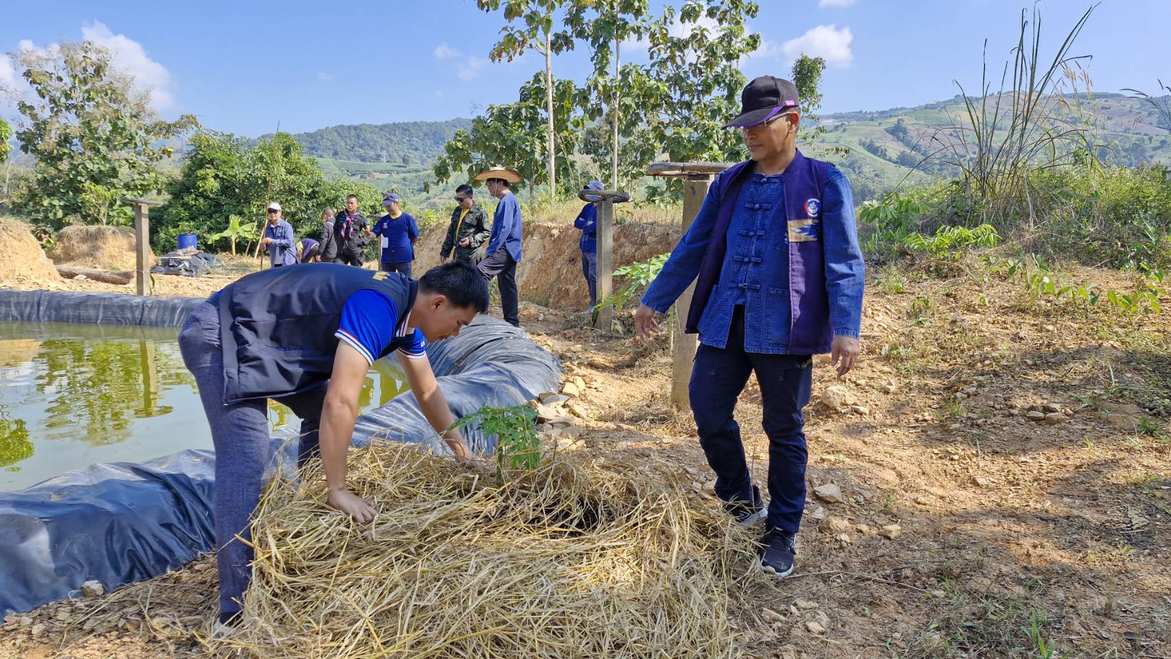 (#) สร้างสรรค์ชุมชน คนพช.น่าน(#)พช.น่าน จัดกิจกรรมเอามื้อสามัคคี ตามโครงการโคก หนอง นาวิถีน่าน พอเพียงสู่ความยั่งยืน ครั้งที่ 1/2568