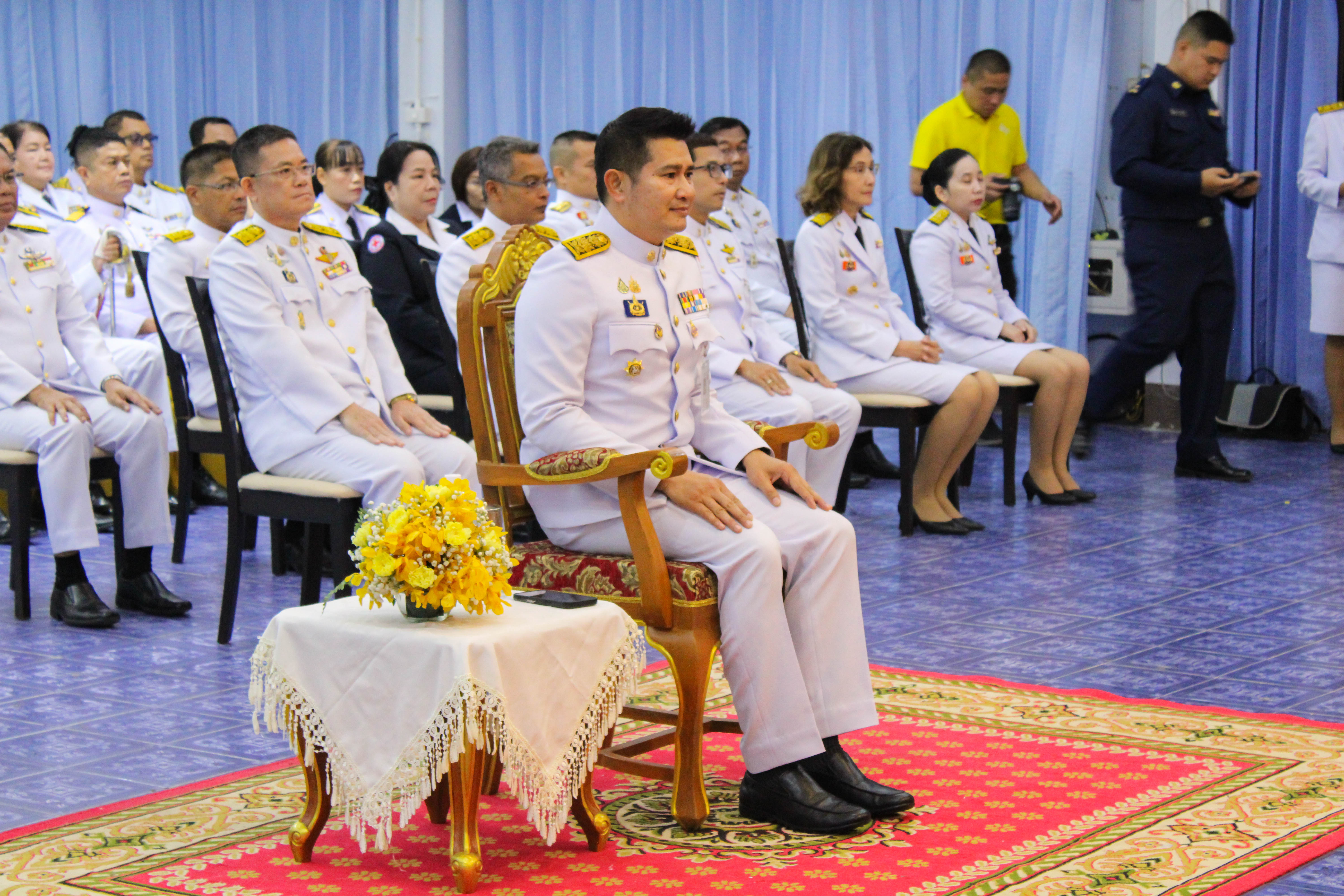 (#)สร้างสรรค์ชุมชน คนพช.น่าน(#) พช.น่าน ร่วมประกอบพิธีวางพานพุ่มดอกไม้สด เนื่องในวัน “พระบิดาแห่งฝนหลวง” ประจำปี 2567