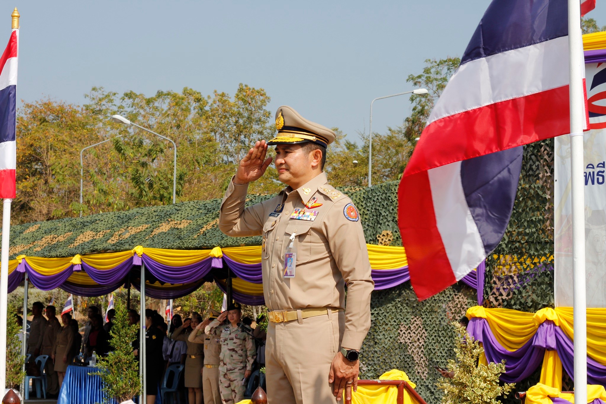 #น่านไม่เนิบ #NAN3FAST พช.น่าน ร่วมพิธีวันคล้ายวันสถาปนากองอาสารักษาดินแดน ประจำปี 2568 ครบรอบ 71 ปี และร่วมรำลึกถึงเหล่าสมาชิกกองอาสารักษาดินแดนผู้เสียสละที่จากไปแล้ว