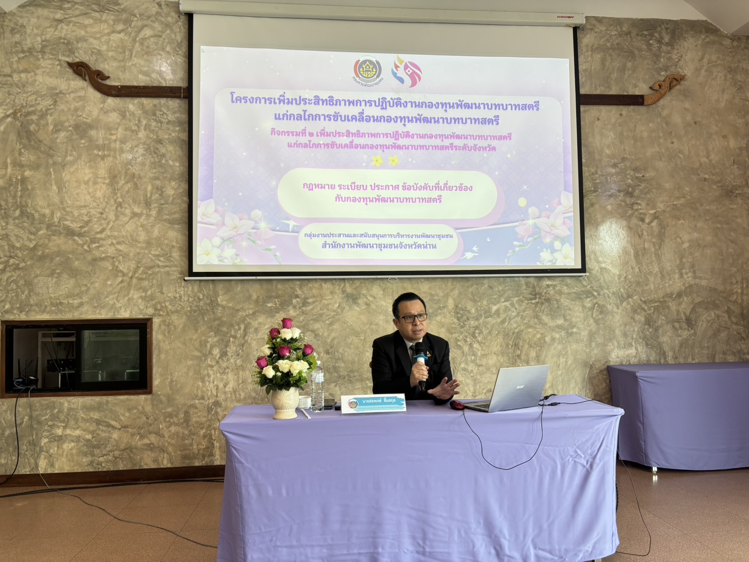 #น่านไม่เนิบ#NAN3FAST พช.น่าน เปิดโครงการเพิ่มประสิทธิภาพการปฏิบัติงานกองทุนพัฒนาบทบาทสตรี มุ่งยกระดับศักยภาพการขับเคลื่อนงานระดับจังหวัด