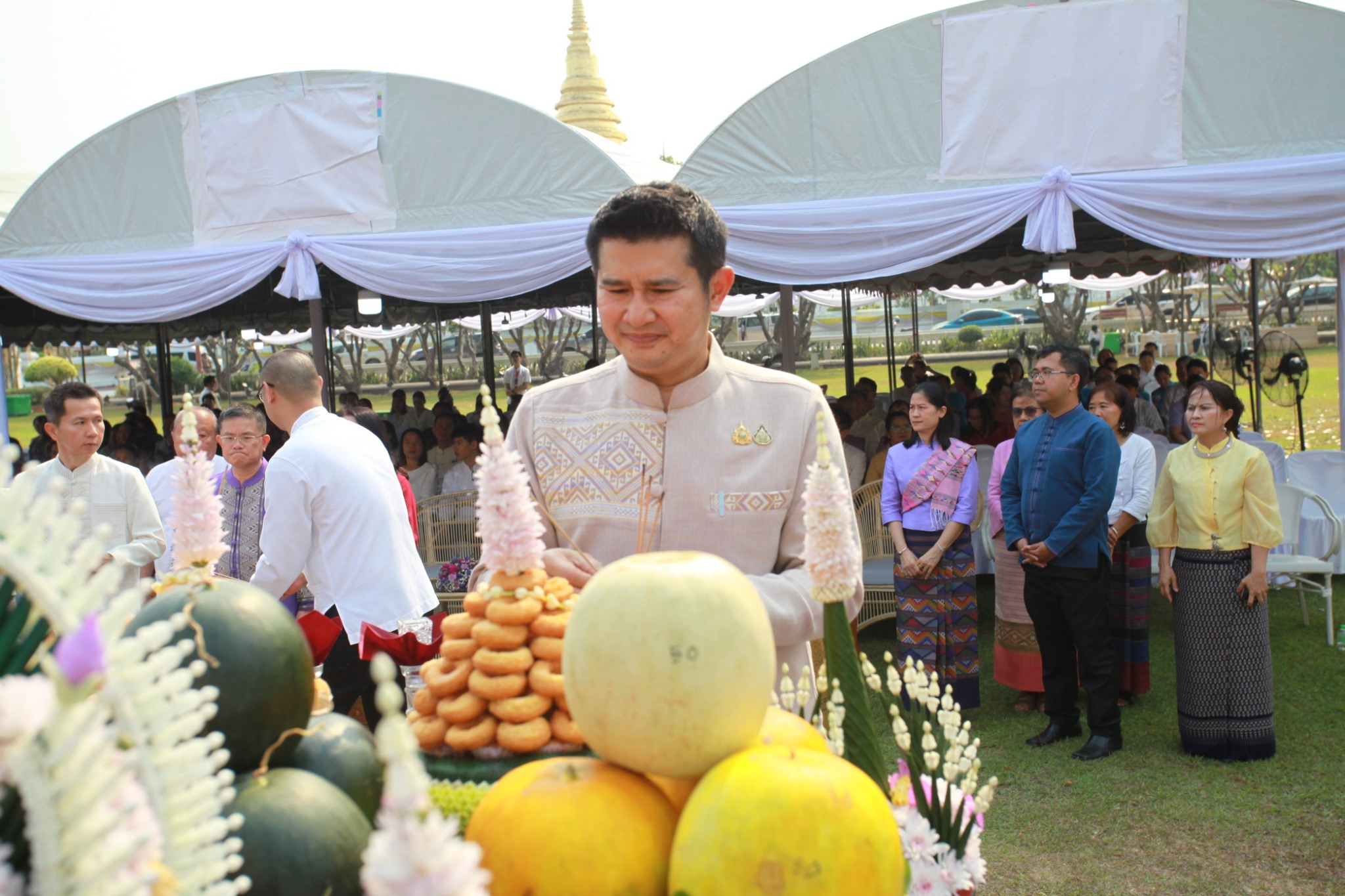 #น่านไม่เนิบ#NAN3FAST พัฒนาชุมชนน่าน ร่วมพิธีบวงสรวง เจริญพุทธมนต์ น้อมรำลึกพระมหากรุณาธิคุณเจ้าผู้ครองนครน่าน