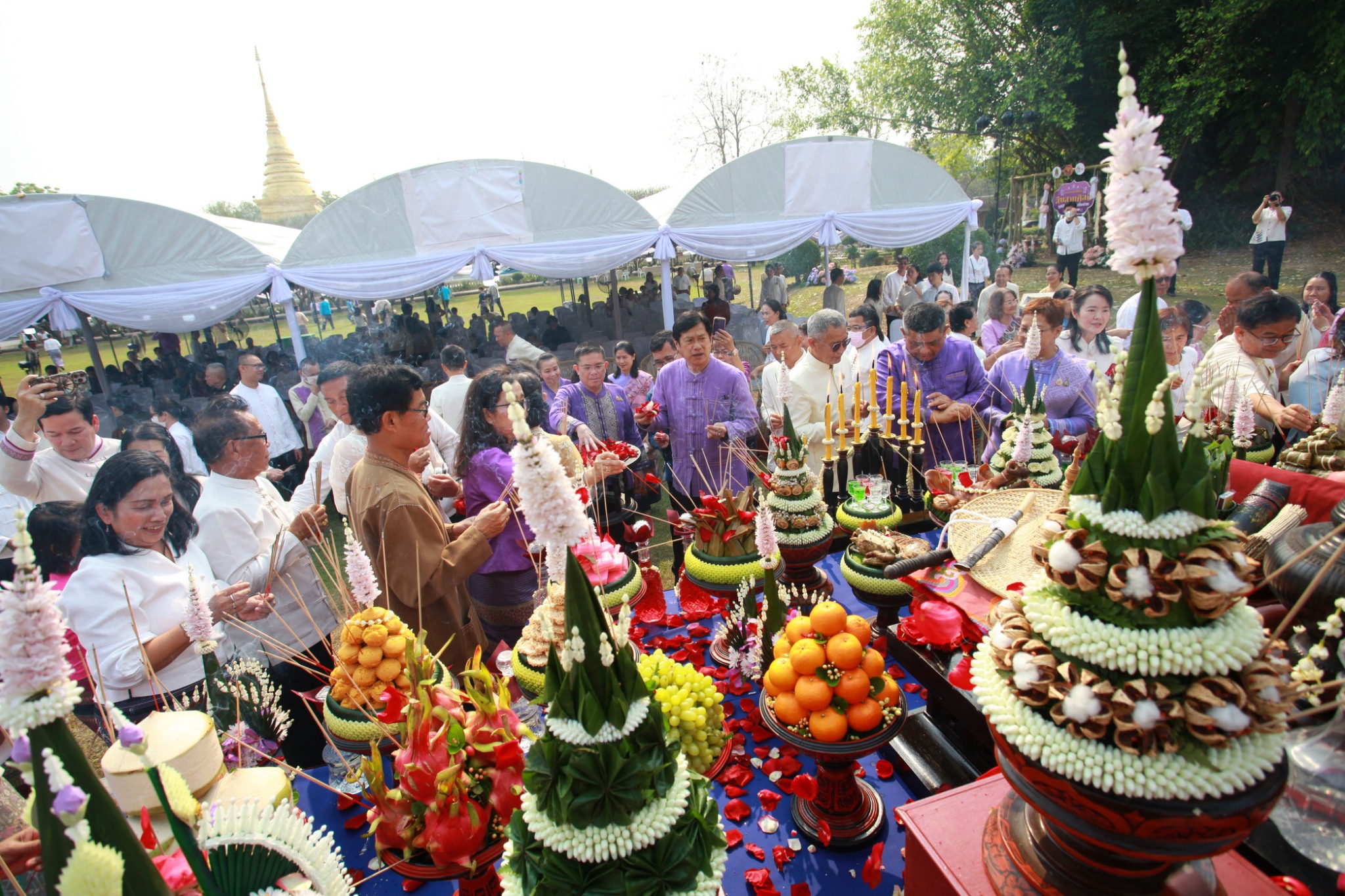 #น่านไม่เนิบ#NAN3FAST พัฒนาชุมชนน่าน ร่วมพิธีบวงสรวง เจริญพุทธมนต์ น้อมรำลึกพระมหากรุณาธิคุณเจ้าผู้ครองนครน่าน