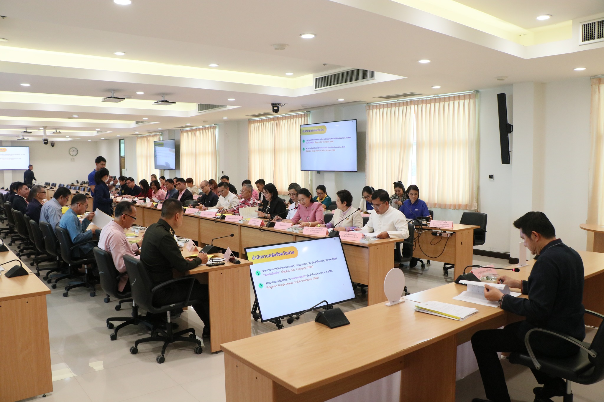 พช.น่าน เข้าร่วมประชุม ก.บ.จ.น่าน ครั้งที่ 5/2568 ติดตามการเร่งรัดเบิกจ่ายงบฯ และขับเคลื่อนแผนพัฒนาจังหวัด