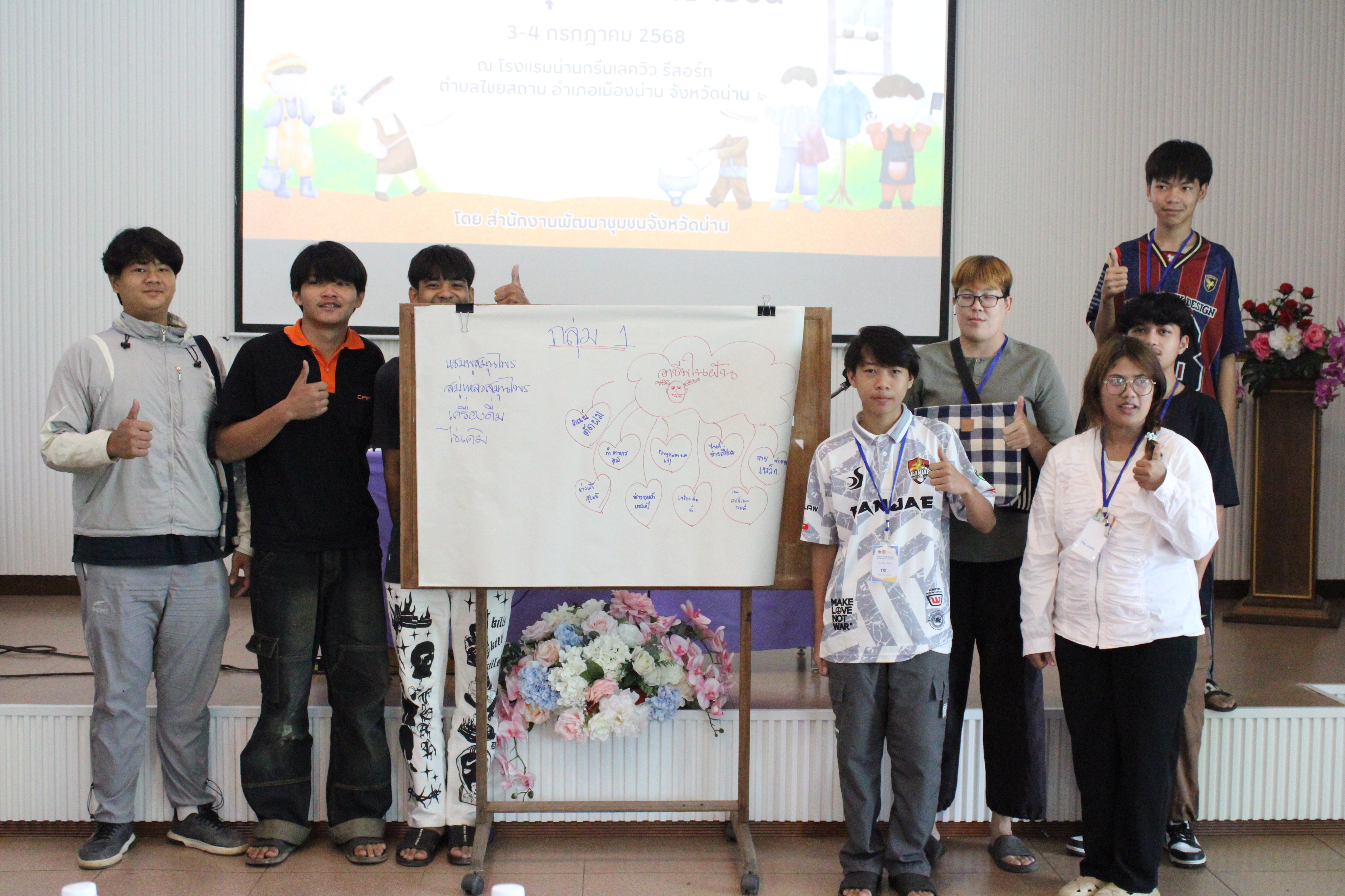 พช.น่าน เดินหน้าวันที่ 2 โครงการสัมมาชีพชุมชนแก่เยาวชน เสริมแรงต้านภัยยาเสพติดและพัฒนาทักษะชีวิต